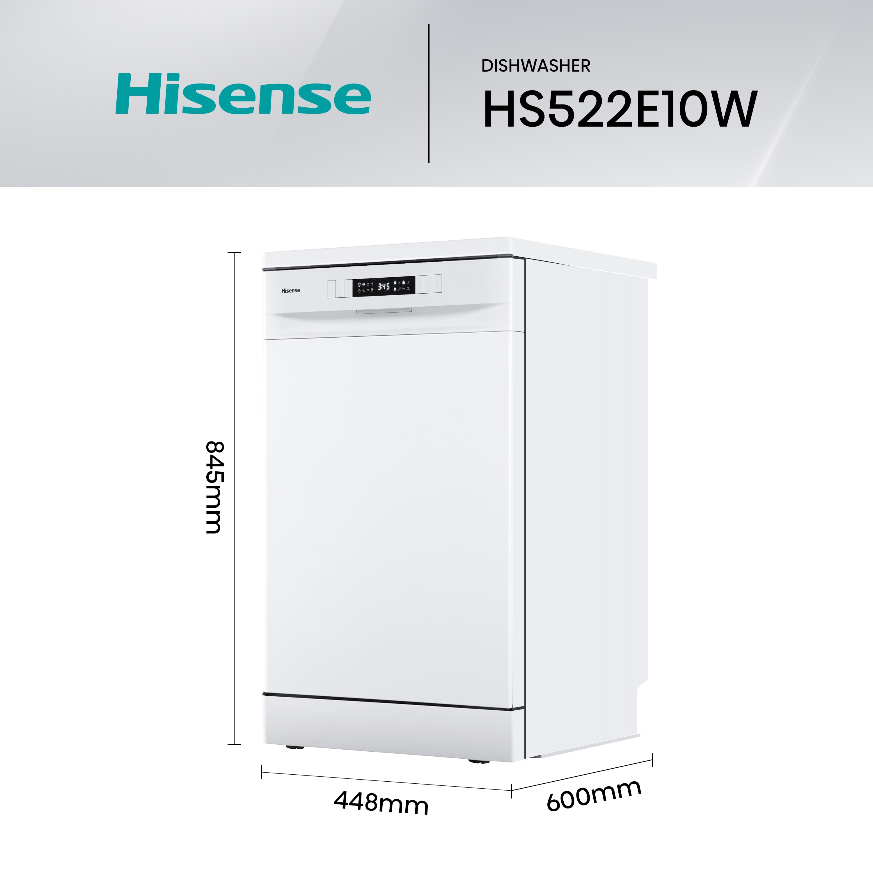 Thumbnail 1 de Hisense HS522E10W lavavajillas 9 servicios 45 cm