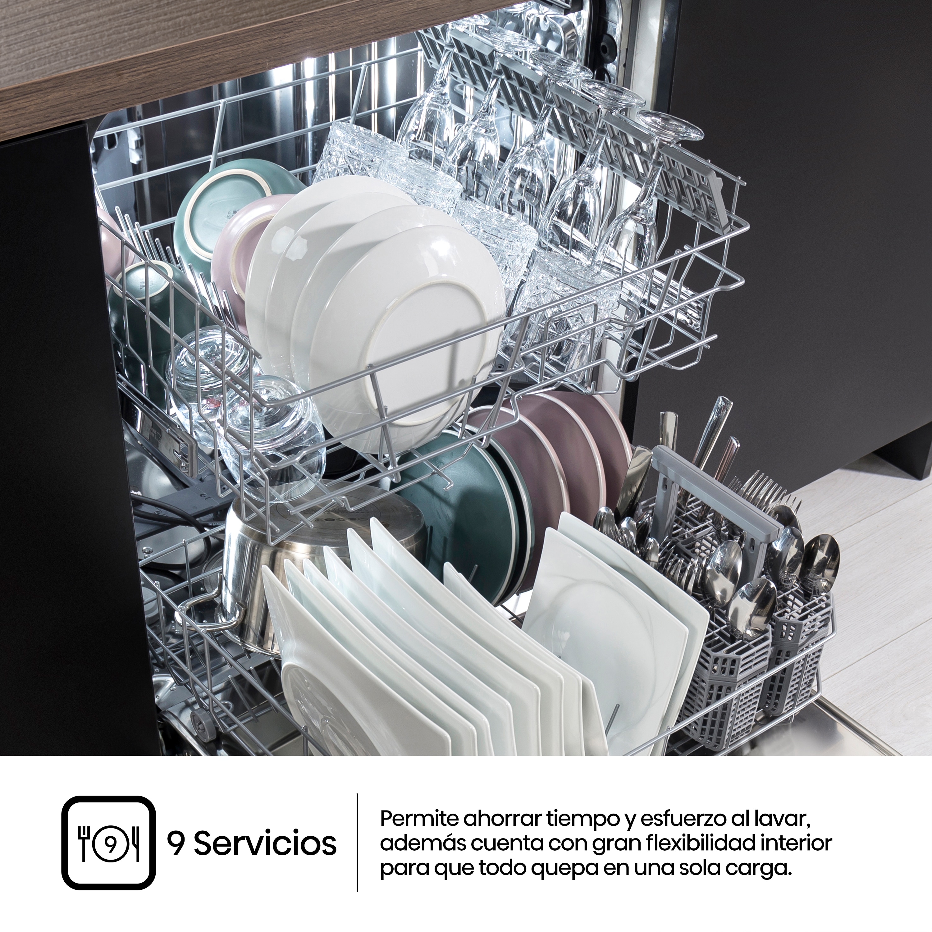 Lavavajillas Hisense 9 servicios, 45 cm - HS522E10W Blanco-7