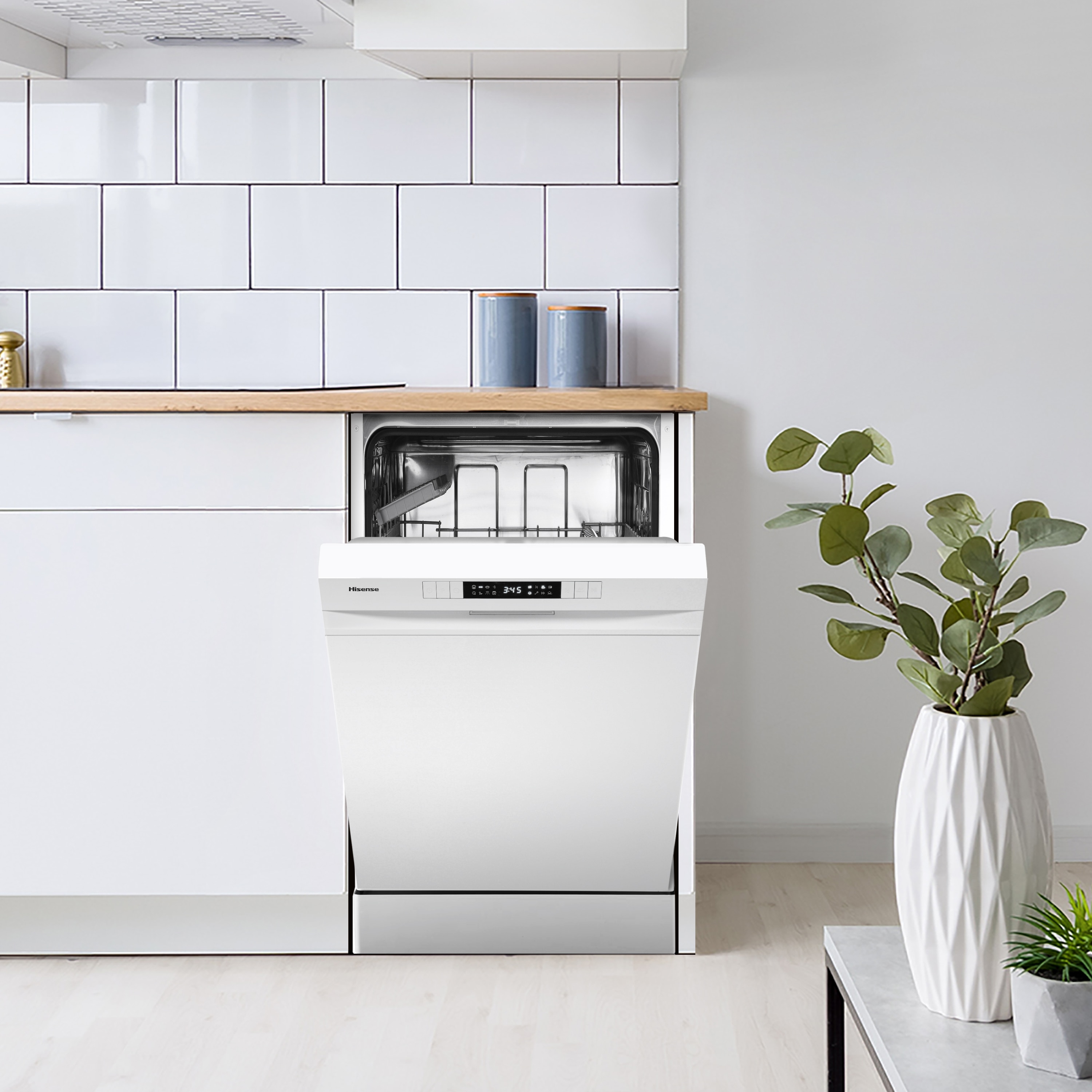 Lavavajillas Hisense 9 servicios, 45 cm - HS522E10W Blanco-9