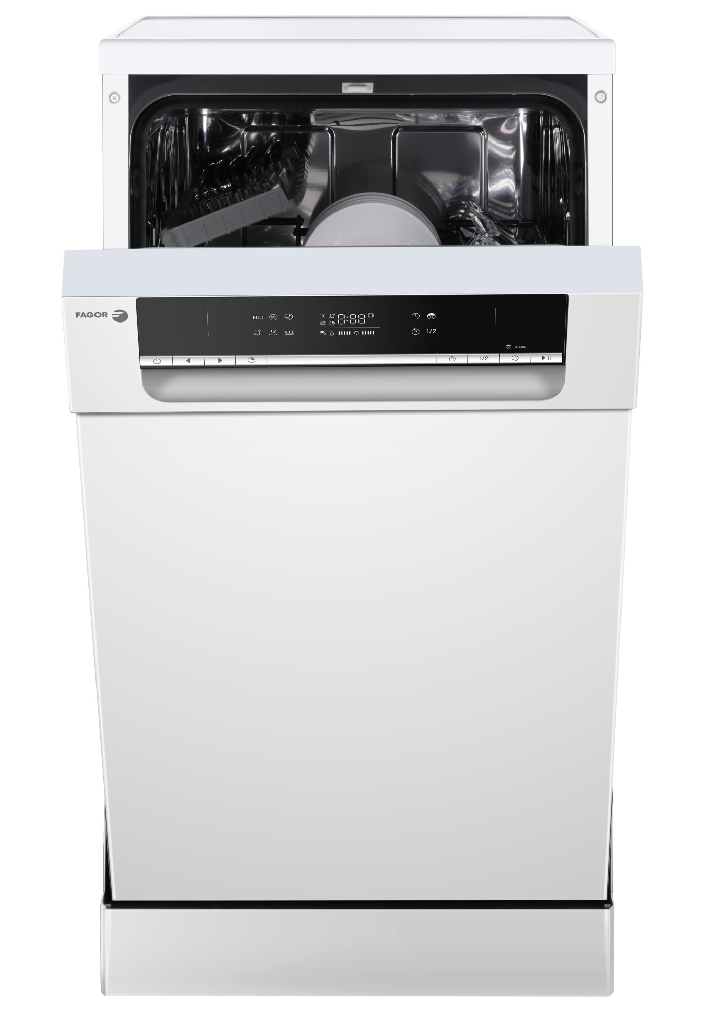 Máquina de Lavar Loiça Fagor 4LVF-423 de 9 Conjuntos e de 45 cm - Branco Branco-2