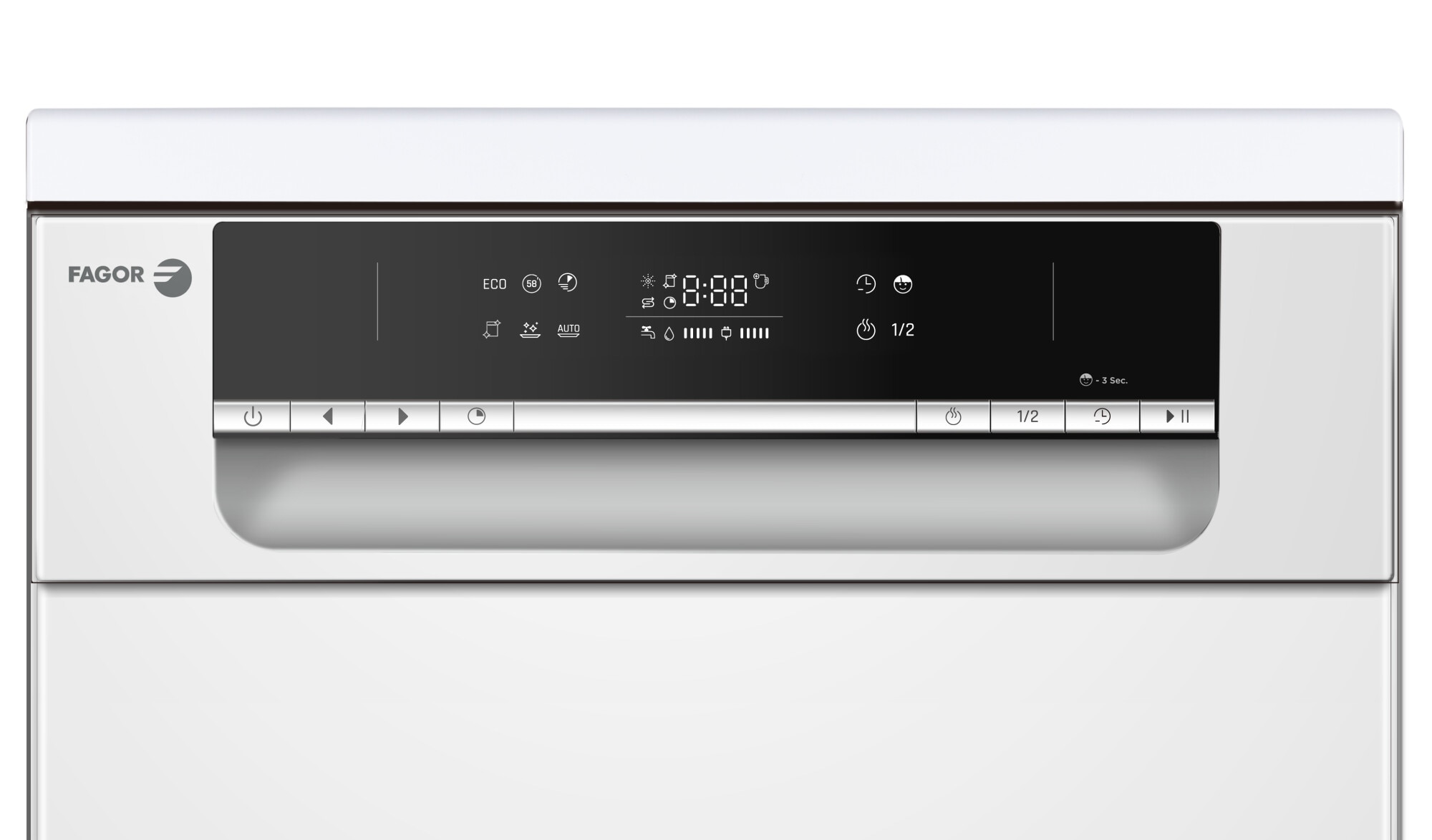 Máquina de Lavar Loiça Fagor 4LVF-423 de 9 Conjuntos e de 45 cm - Branco Branco-9