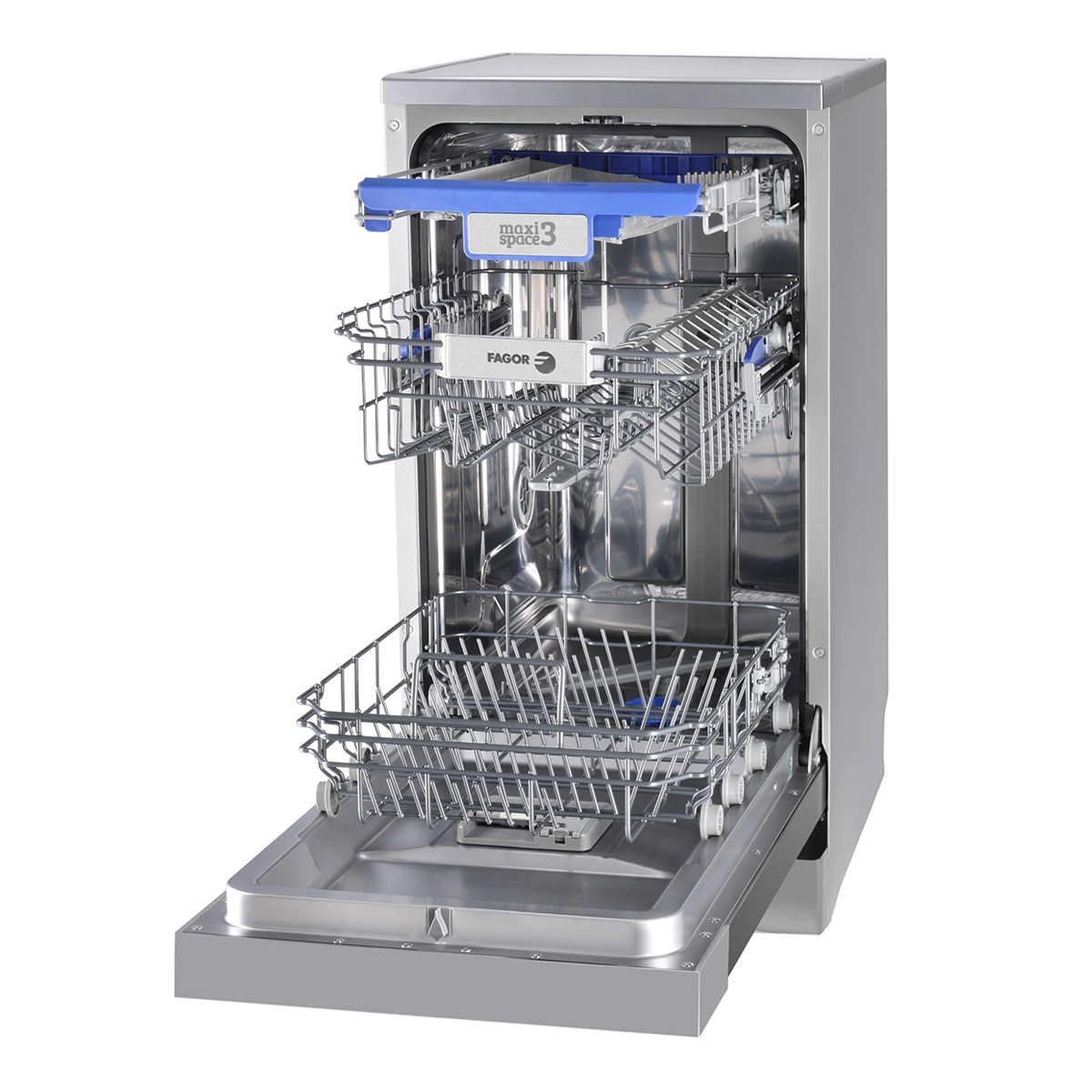 Lavavajillas Fagor 10 servicios, Bandeja para cubiertos, 45 cm - 4LVF-435ADX Inox-8