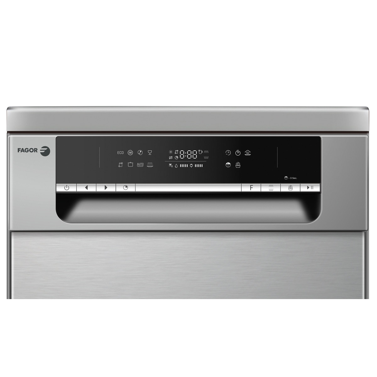 Lavavajillas Fagor 10 servicios, Bandeja para cubiertos, 45 cm - 4LVF-435ADX Inox-21