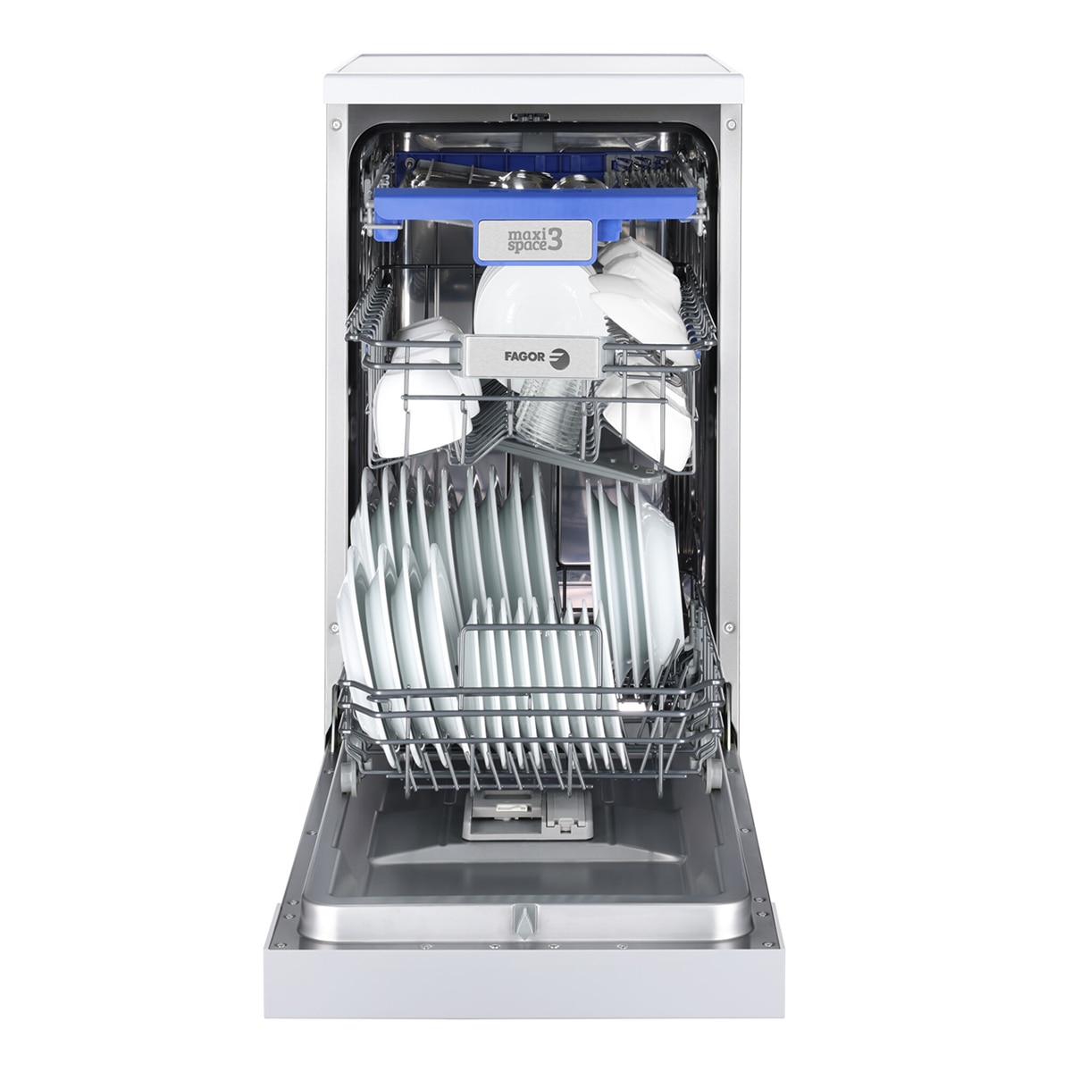 Lavavajillas Fagor 10 servicios, Bandeja para cubiertos, 45 cm - 4LVF-435AD Blanco-2