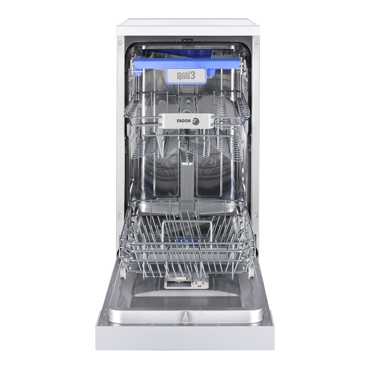 Lavavajillas Fagor 10 servicios, Bandeja para cubiertos, 45 cm - 4LVF-435AD Blanco-5