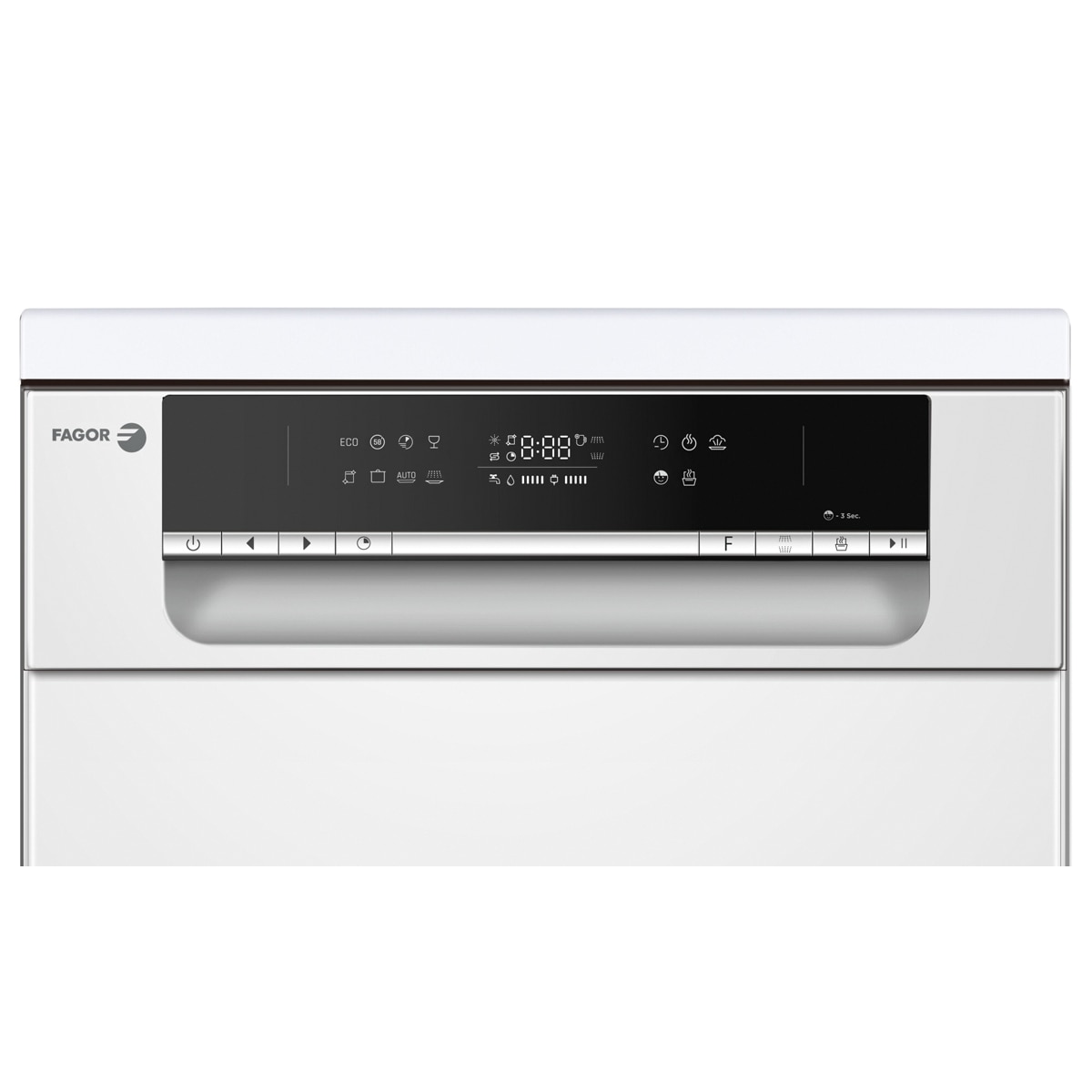 Lavavajillas Fagor 10 servicios, Bandeja para cubiertos, 45 cm - 4LVF-435AD Blanco-9