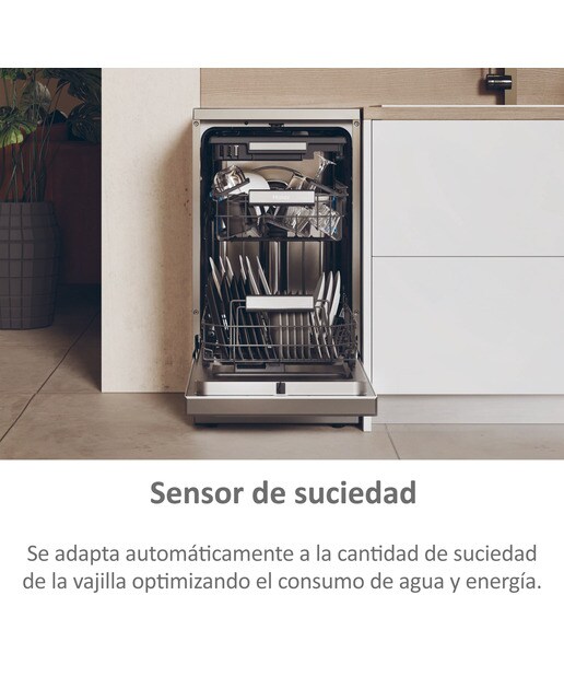 Lavavajillas Haier 11 Servicios, Wi-Fi, Tercera bandeja, 45 cm - XF1C3TB1FX - Inox Inox-6