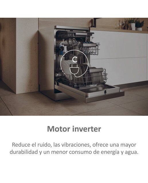Lavavajillas Haier 11 Servicios, Wi-Fi, Tercera bandeja, 45 cm - XF1C3TB1FX - Inox Inox-7