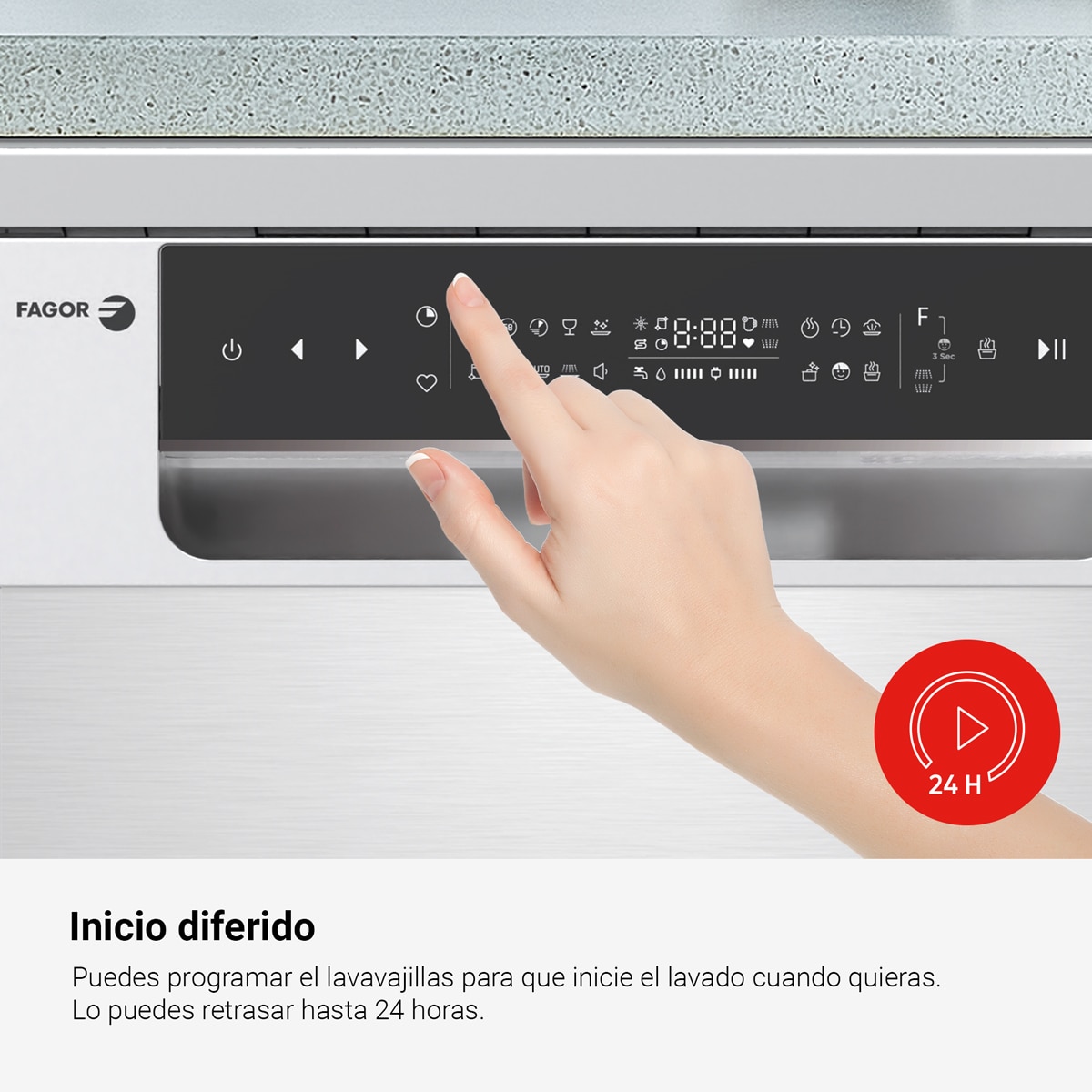 Lavavjillas Fagor 10 Servicios, 45 cm, Tercera Bandeja - 4LVF-439ADX Inox-11