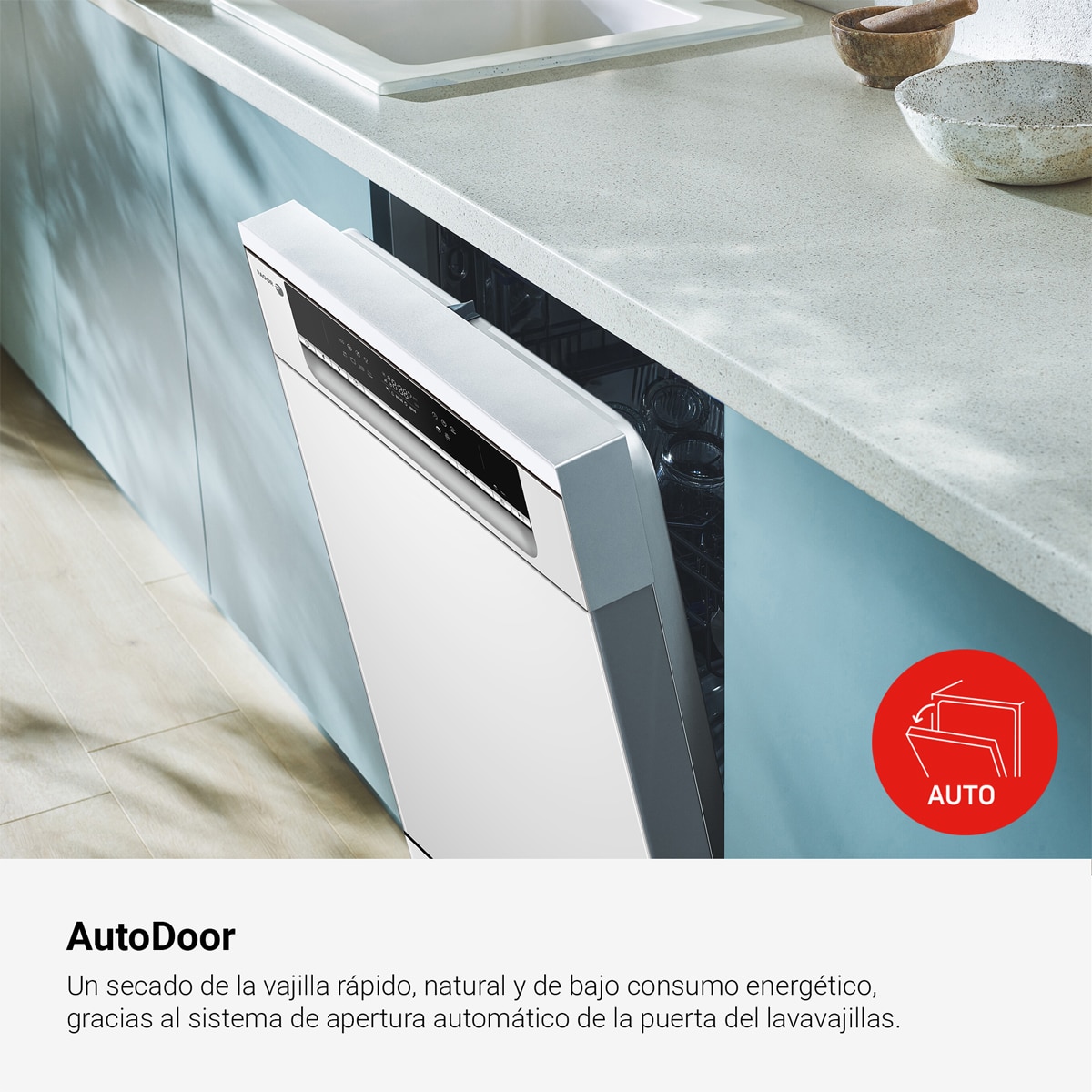 Lavavajillas Fagor 10 Servicios, 45 cm, Autodoor - 4LVF-423AD Blanco-7