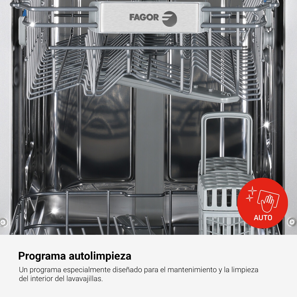Lavavajillas Fagor 10 Servicios, 45 cm, Autodoor - 4LVF-423AD Blanco-8