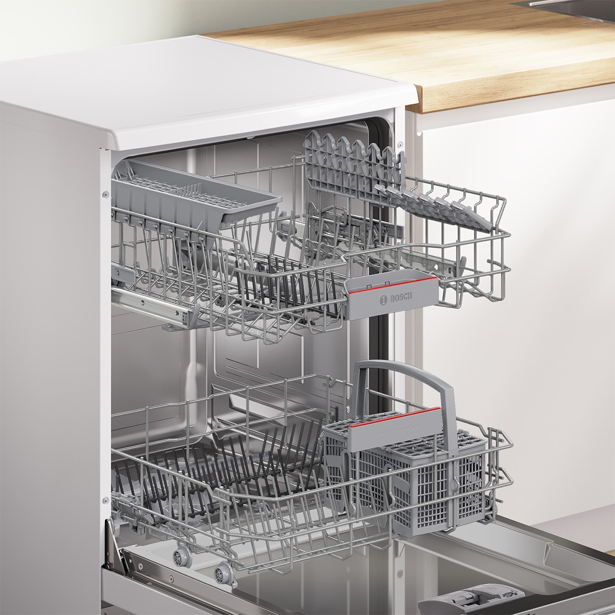 Máquina de Lavar Loiça Bosch Série 4 SMS4HKI08E 13 Conjuntos com Extra Secagem Branco-3