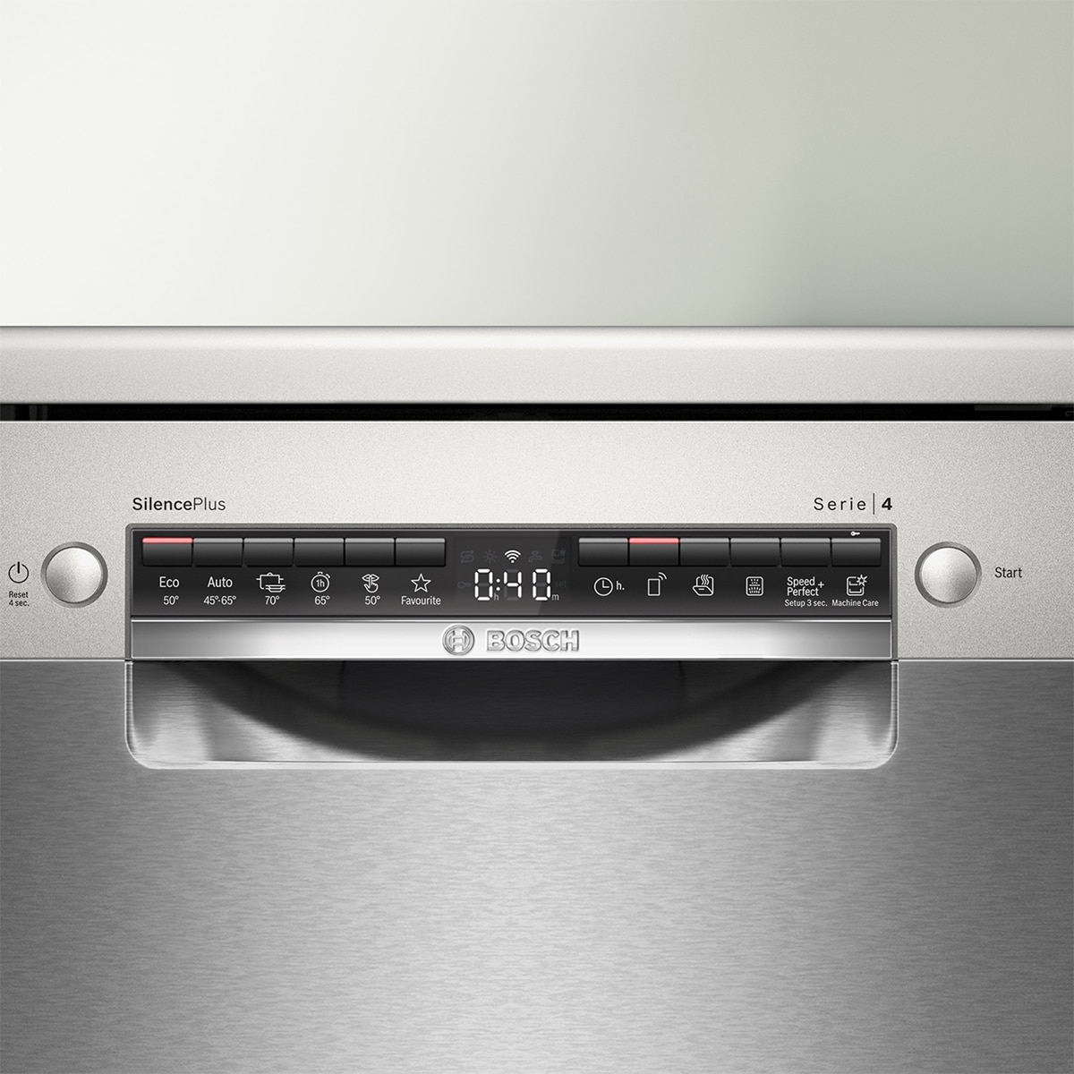 Lavavajillas Bosch 10 servicios, Serie 4, 45 cm, Secado eficiente - SPS4EMI17E Acero antihuellas-2