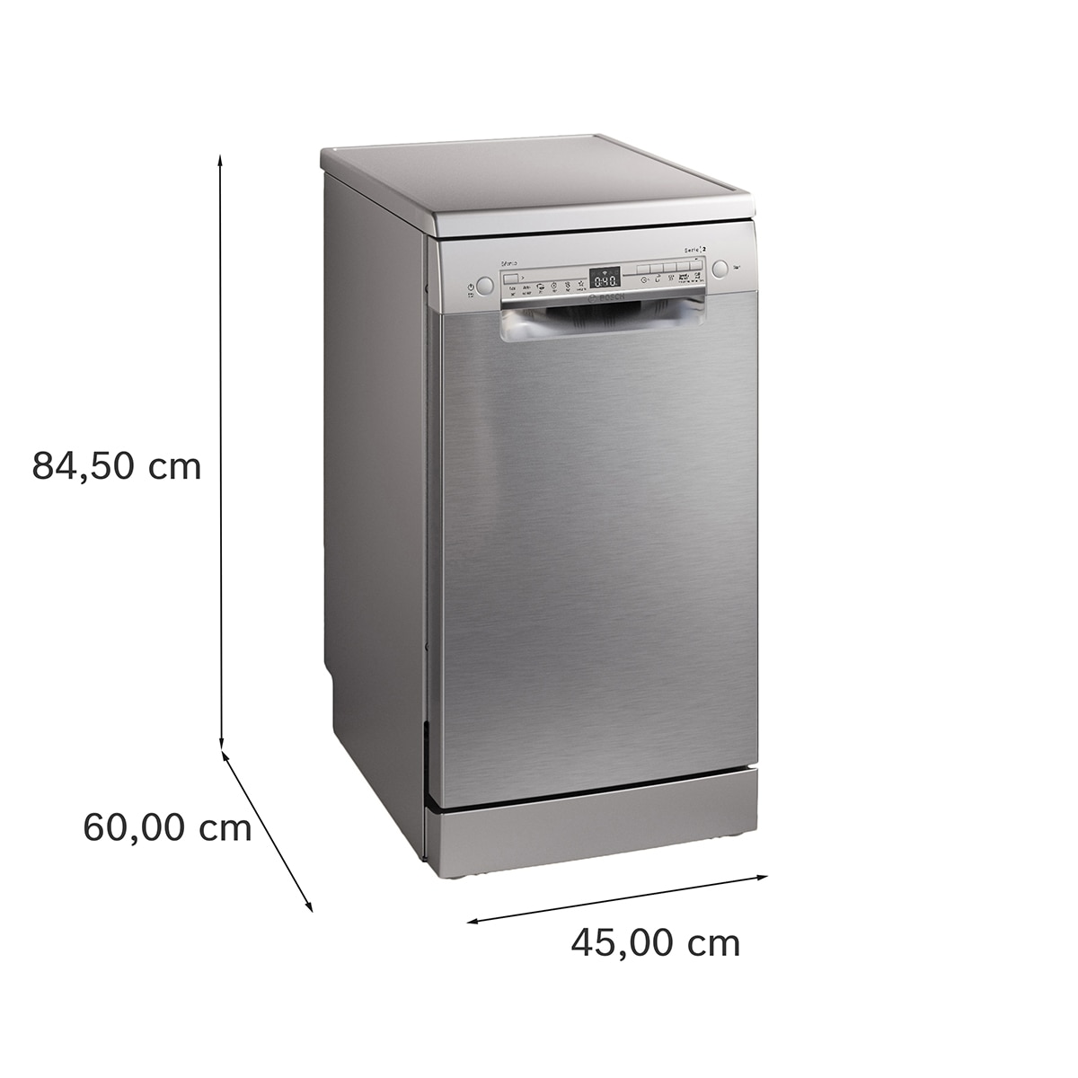 Lavavajillas Bosch 10 servicios, Serie 2, 45 cm, Extra Secado - SPS2HKI55E Acero antihuellas-2