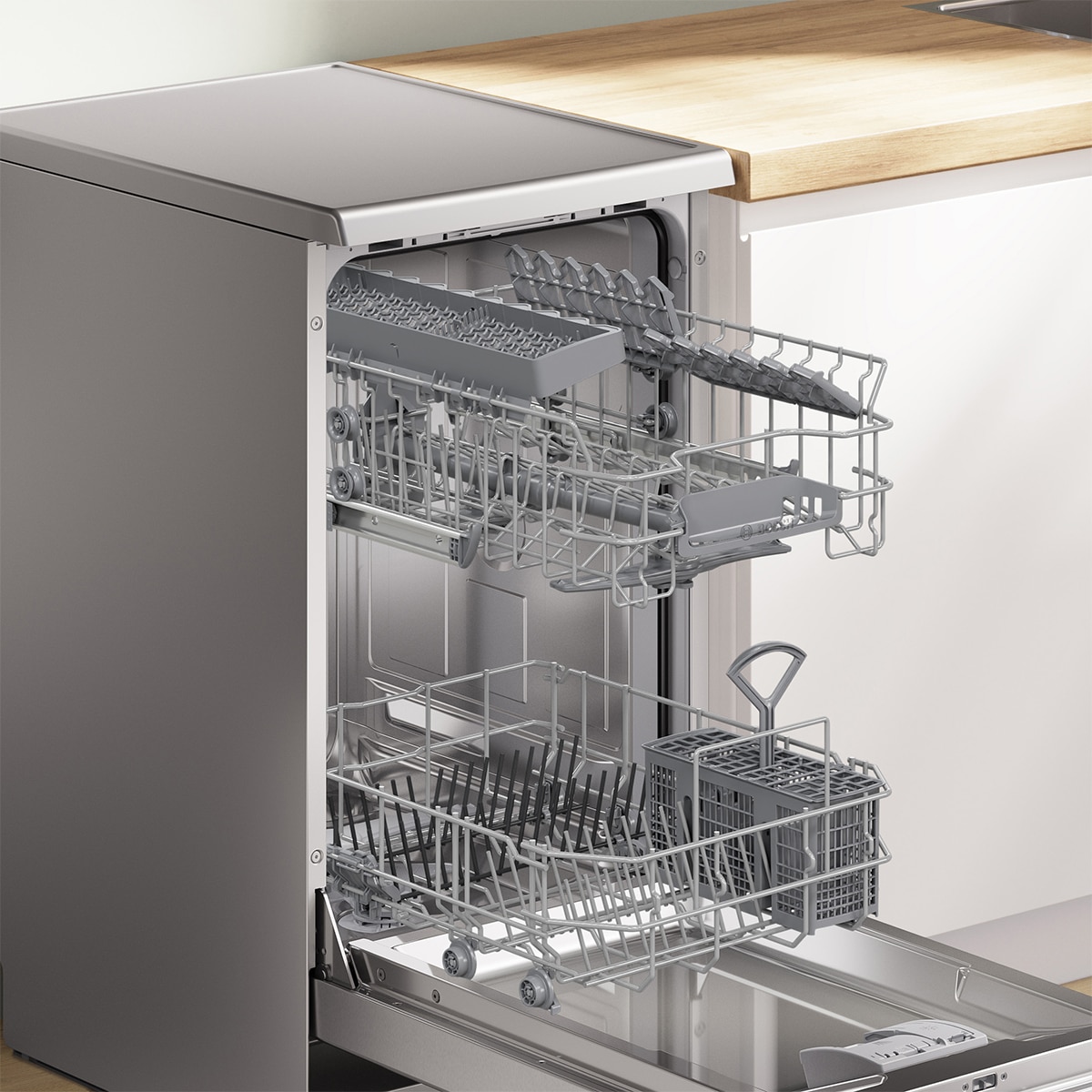 Lavavajillas Bosch 10 servicios, Serie 2, 45 cm, Extra Secado - SPS2HKI55E Acero antihuellas-5