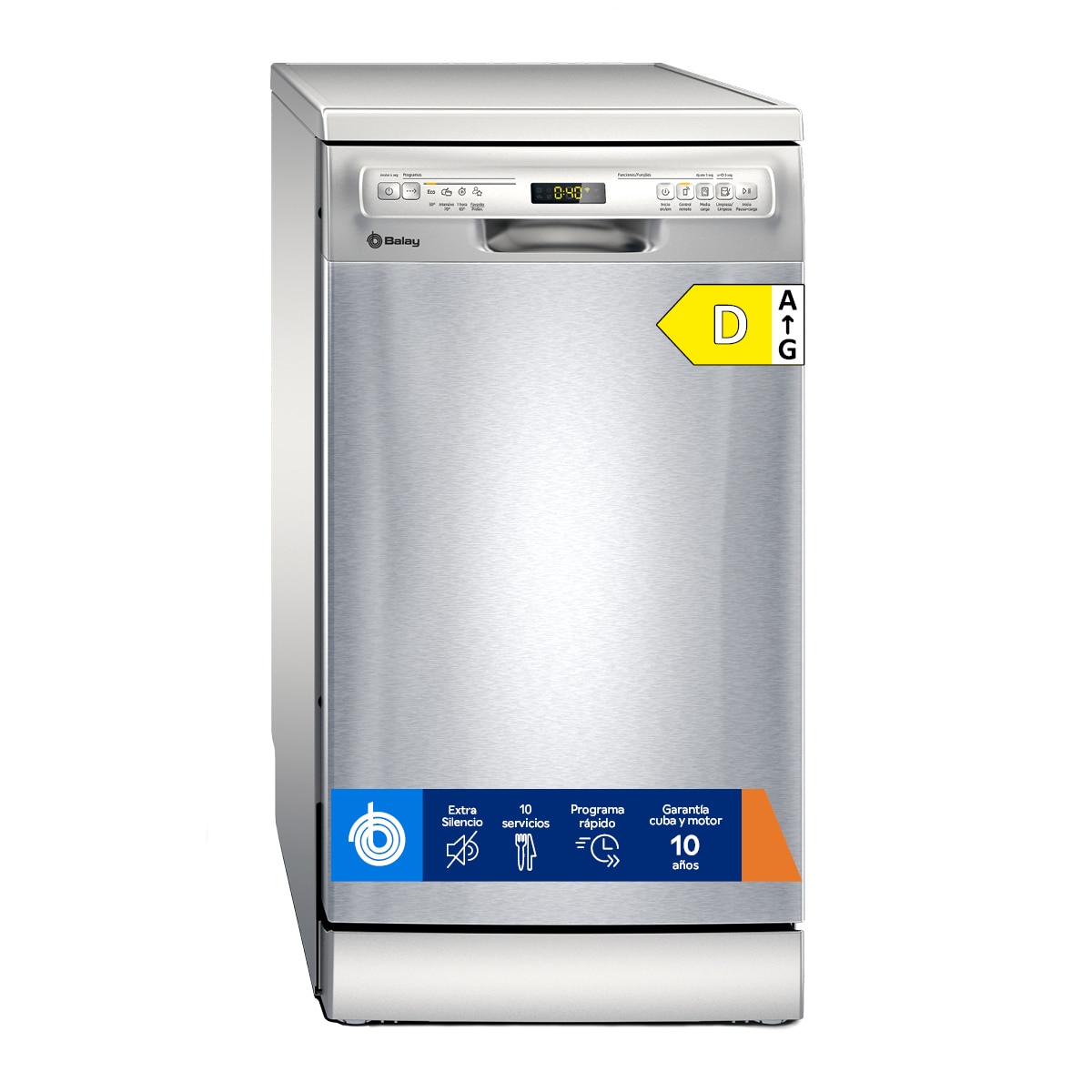 Imagen 0 de Lavavajillas Balay 10 servicios, 45 cm de ancho, Media Carga - 3VN4031IA