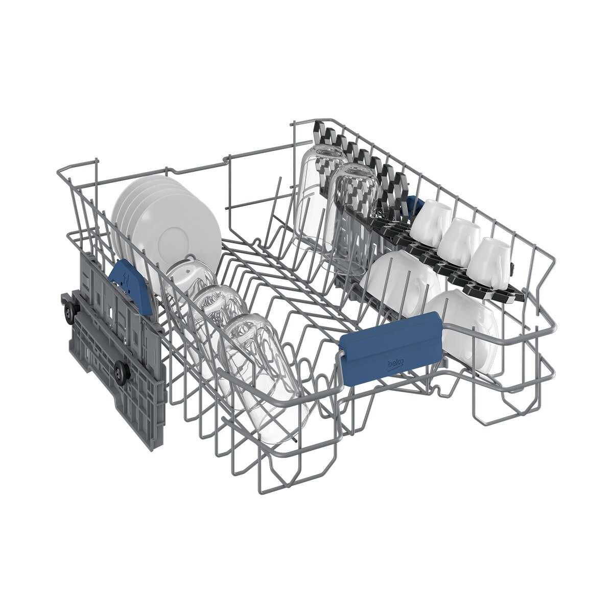 Lavavajillas Beko 10 servicios, 5 + 3 programas, 45 cm - BDFS15030W - Blanco Blanco-4