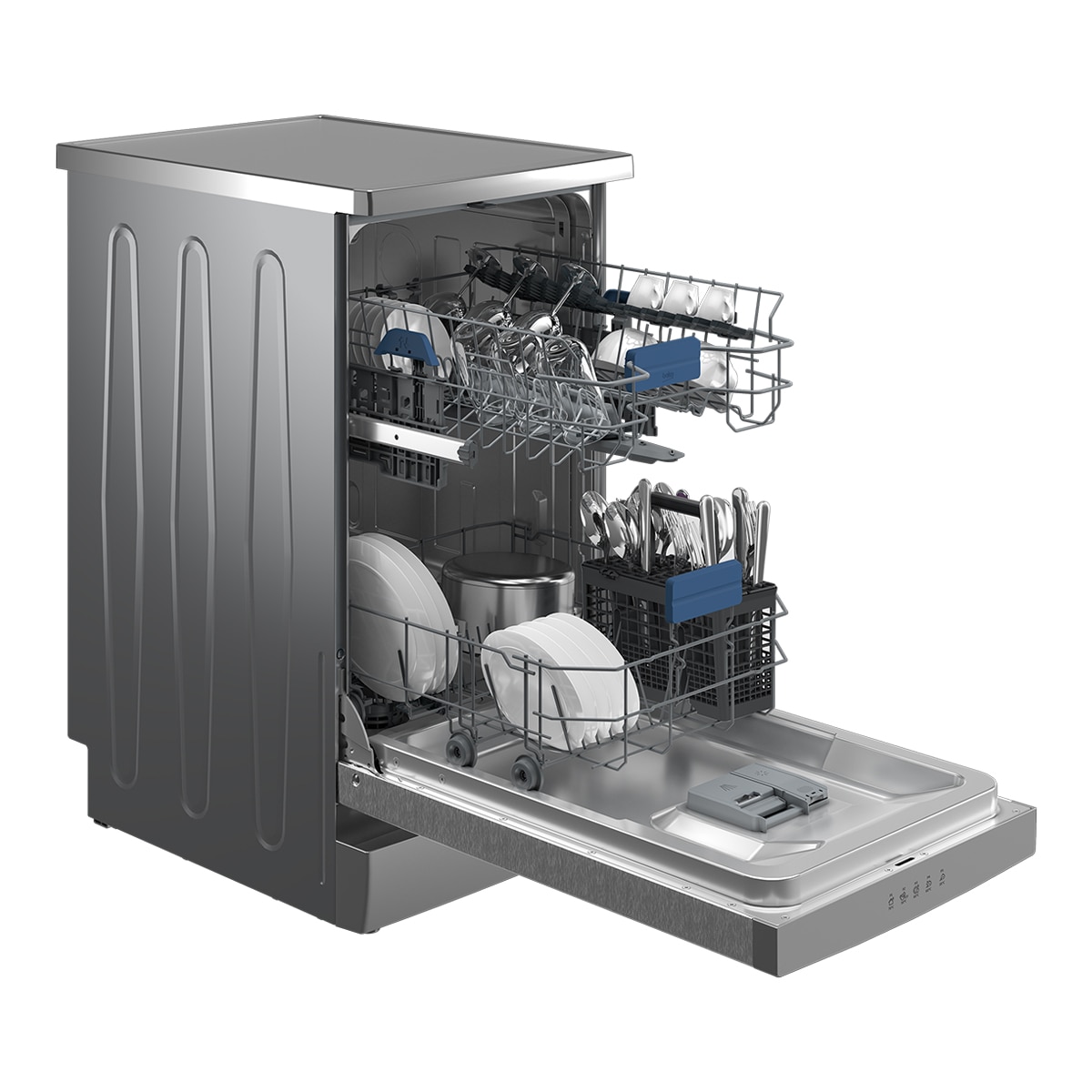 Imagen 4 de Lavavajillas Beko 10 servicios, 5 + 3 programas, 45 cm - BDFS15030X - Inox Inox