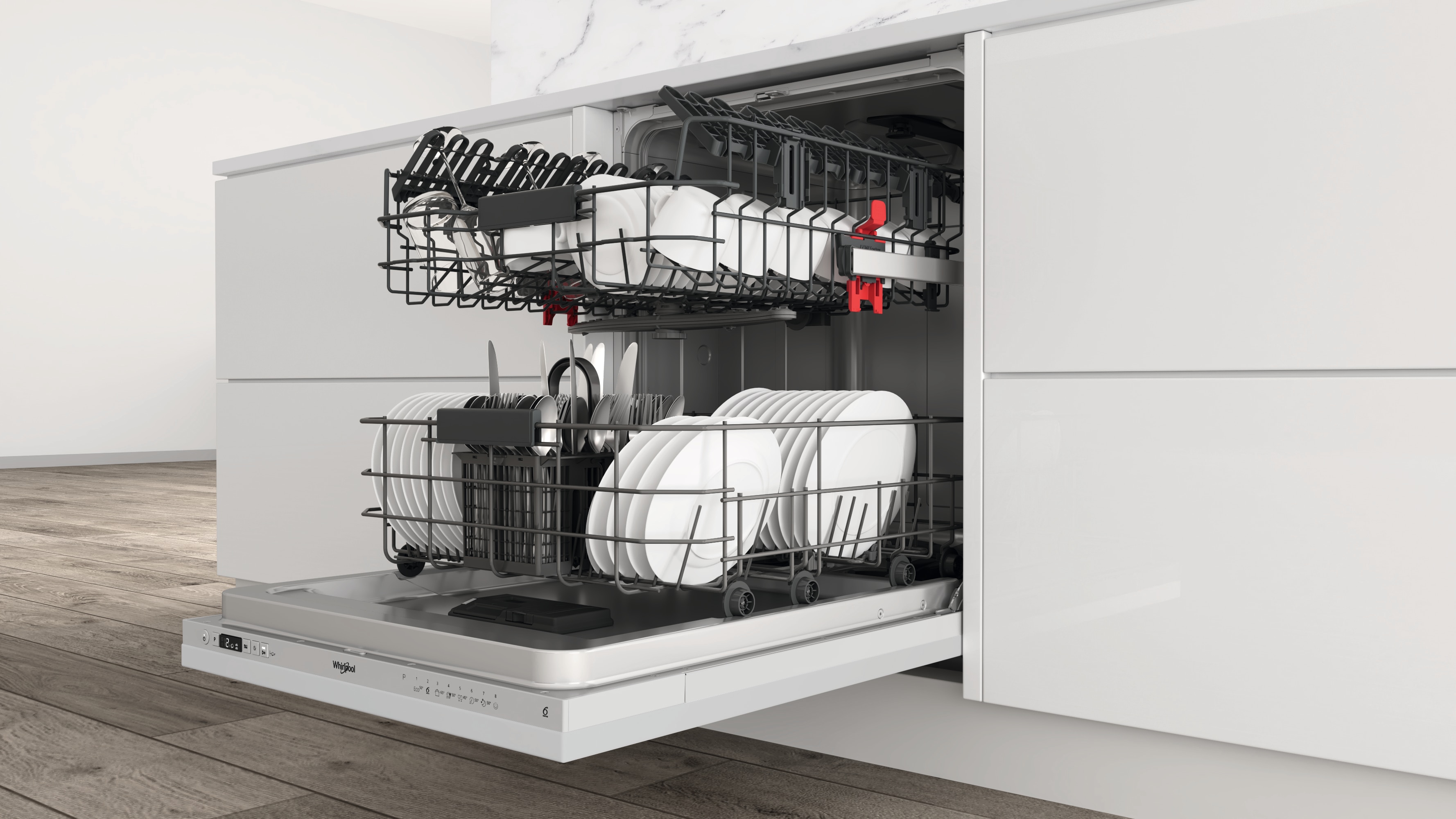 Lavavajillas integrable Whirlpool 14 servicios, 8 programas, 60 cm - WRIC 3C26 9