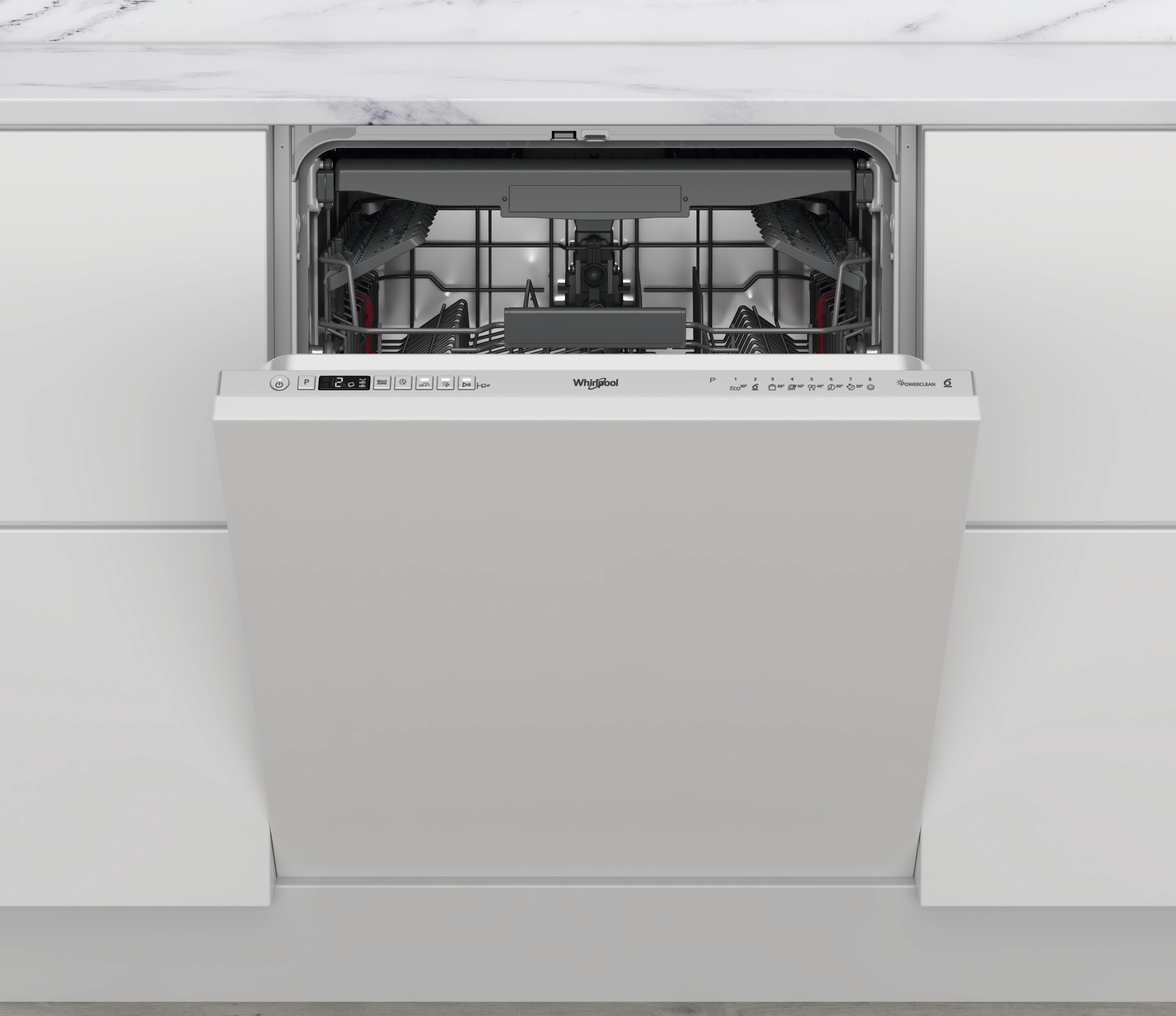 Lavavajillas integrable Whirlpool 14 servicios, Bandeja Cubiertos, 60 cm - WI 7020 PF 7