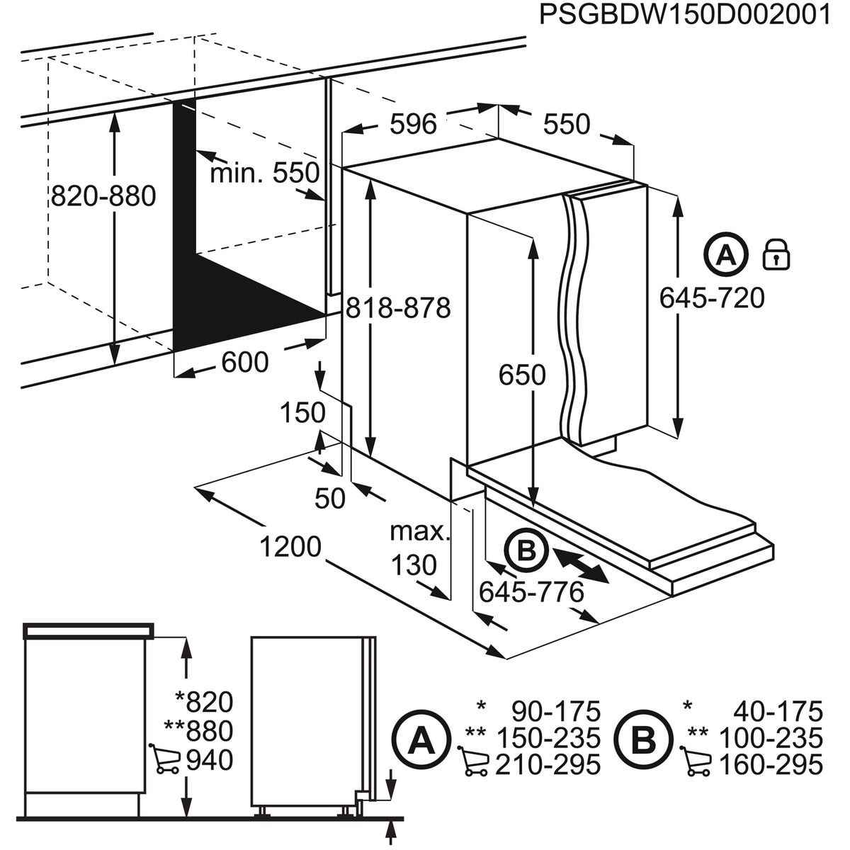 Lavavajillas integrable AEG 13 servicios, 5 programas, 60 cm - FSB32610Z - Acero Inox Acero Inox-9