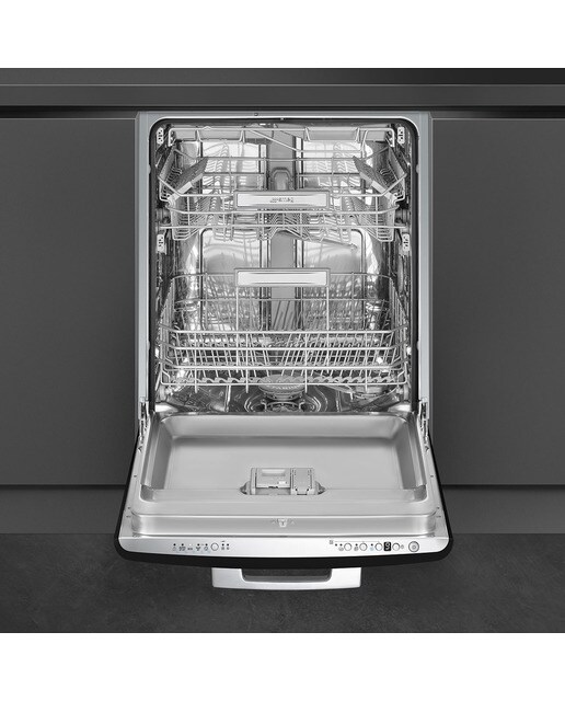 Lavavajillas integrable Smeg 13 servicios, Bandeja Cubiertos, 60 cm - STFABBL3 - Negro Negro-2