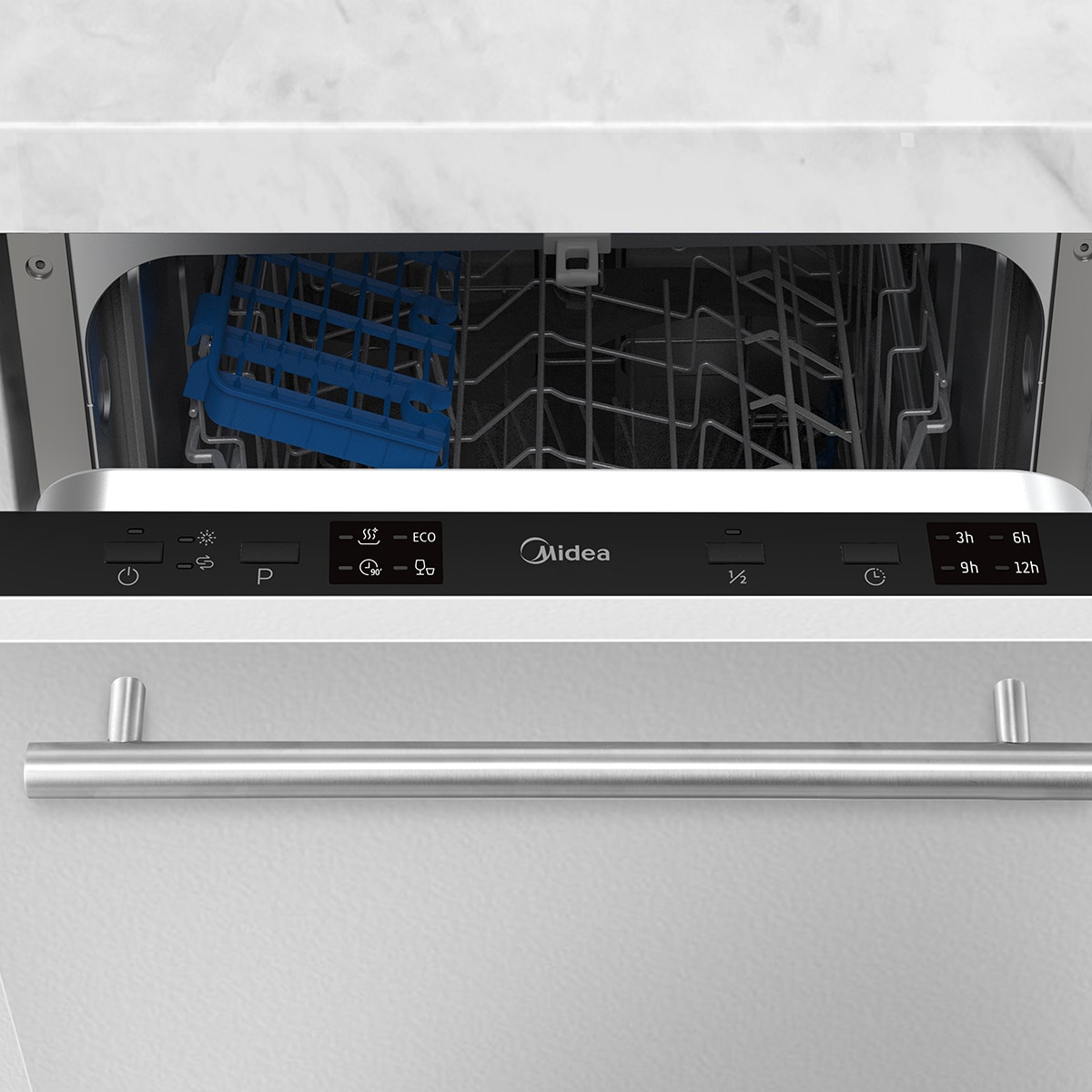 Máquina de Lavar Loiça Encastrável Midea MID45S120-ES 10 Conjuntos, 45 cm 9