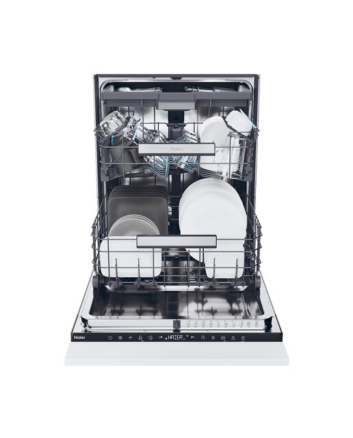 Máquina de Lavar Loiça Encastrável Haier XS 6B0S3FSB Wifi Washlens Plus de 16 Conjuntos e de 60 cm 4