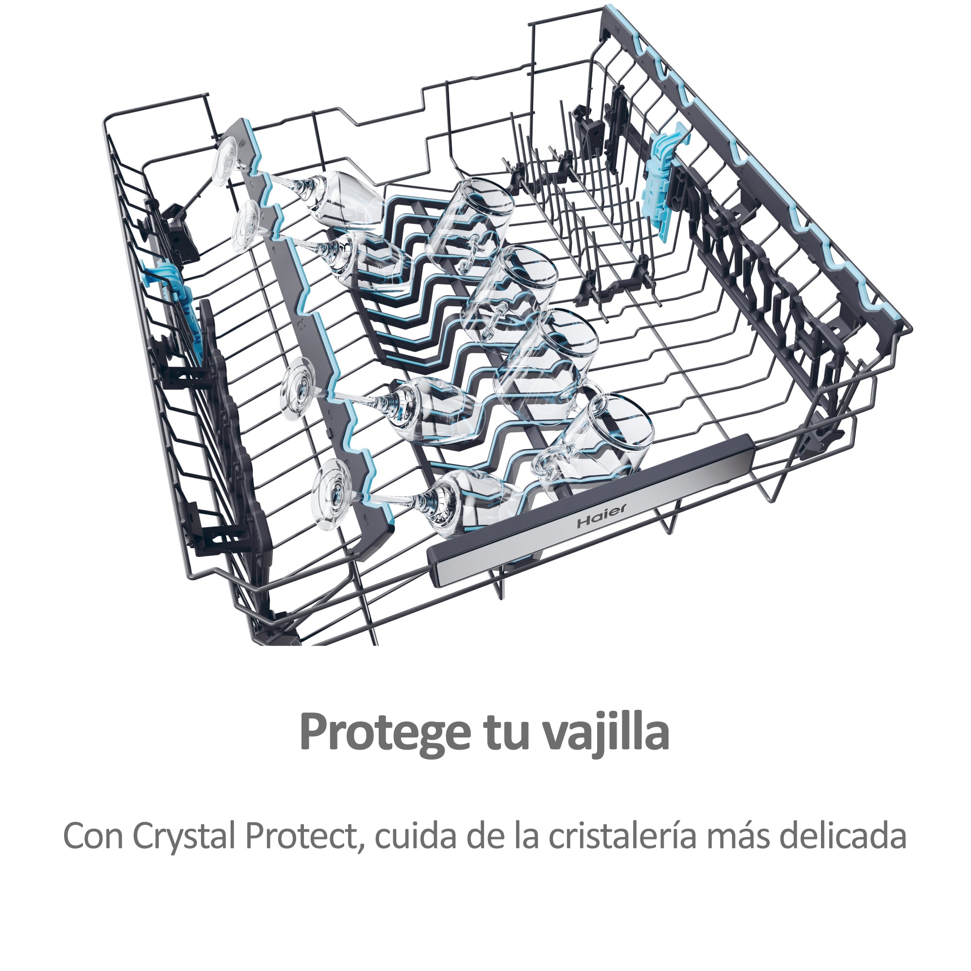 Máquina de Lavar Loiça Encastrável Haier XS 6B0S3FSB Wifi Washlens Plus de 16 Conjuntos e de 60 cm 14