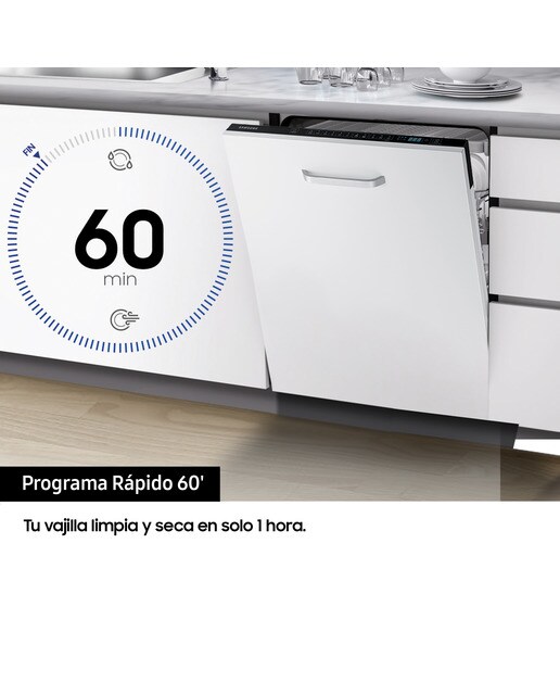 Lavavajillas integrable Samsung 13 servicios, 60 cm - DW60M6040BB/EO 6