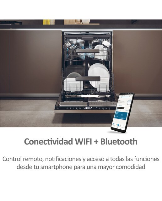 Máquina de Lavar Loiça Encastrável Haier Washlens Plus Series 2 XI 6B0S3FSB de 16 conjuntos e 60 cm 6