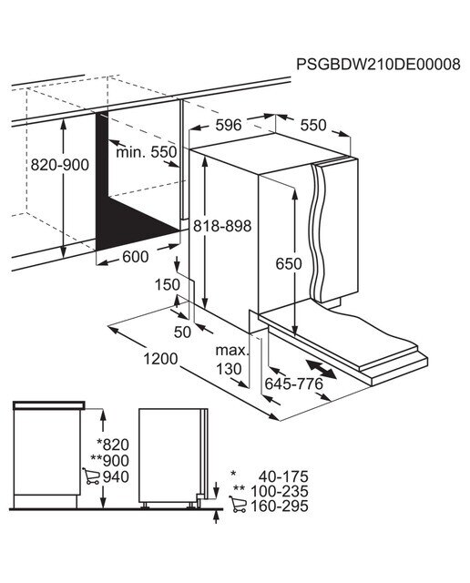 Lavavajillas integrable Electrolux 13 servicios, 60 cm - EEA27205L 3