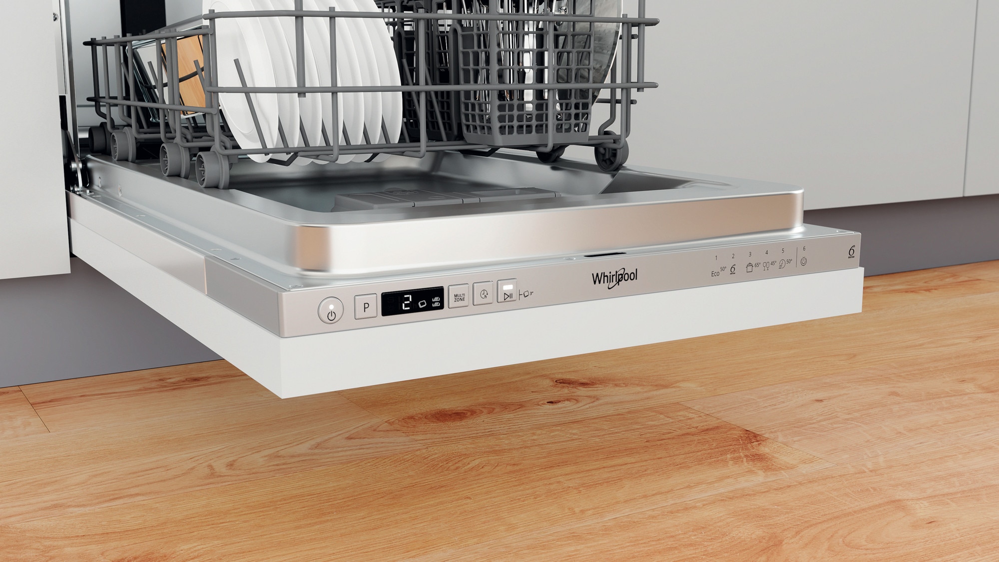 Lavavajillas integrable Whirlpool 10 servicios, 45 cm - WSIC 3M27 C 4