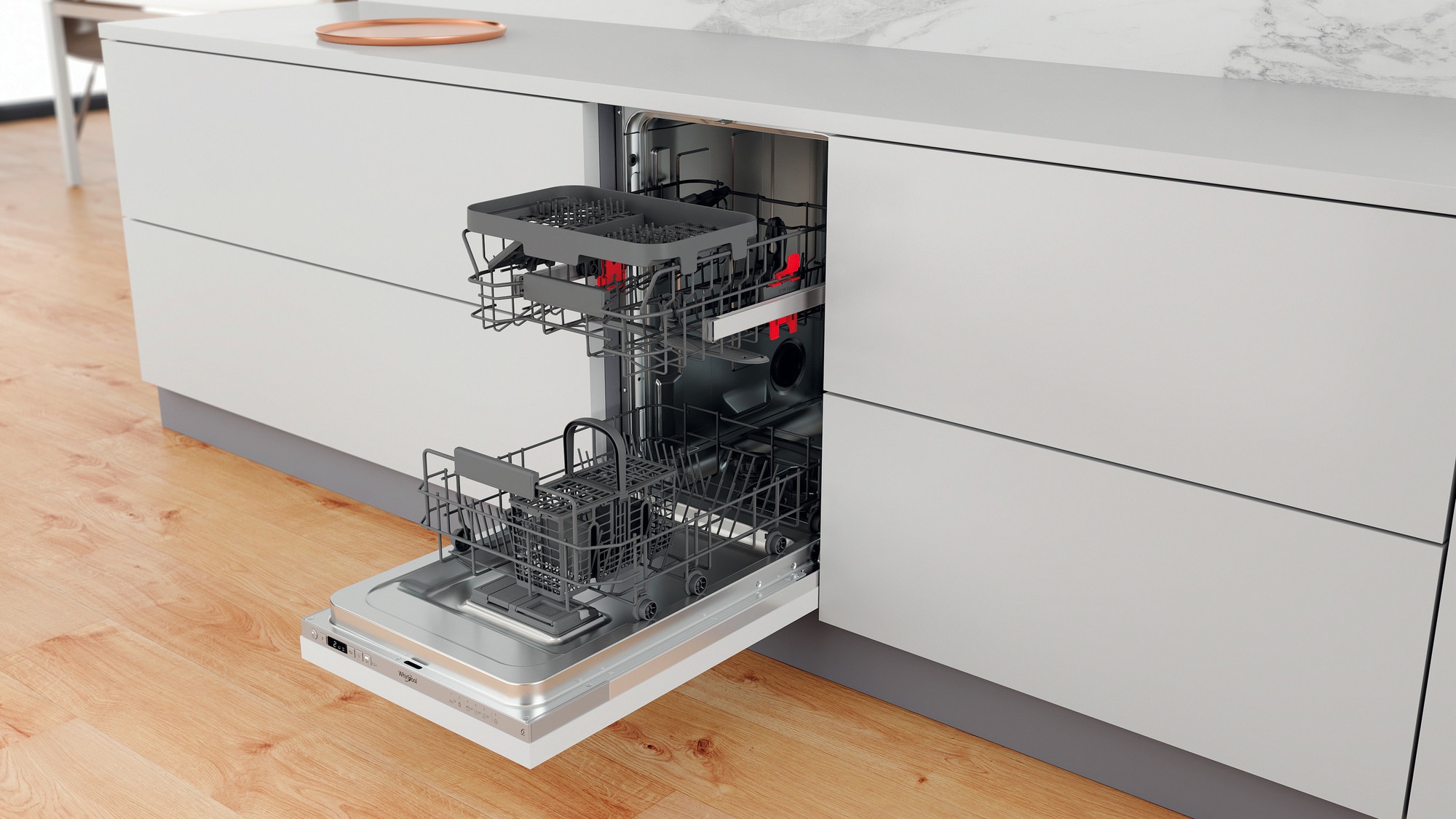 Lavavajillas integrable Whirlpool 10 servicios, 45 cm - WSIC 3M27 C 6