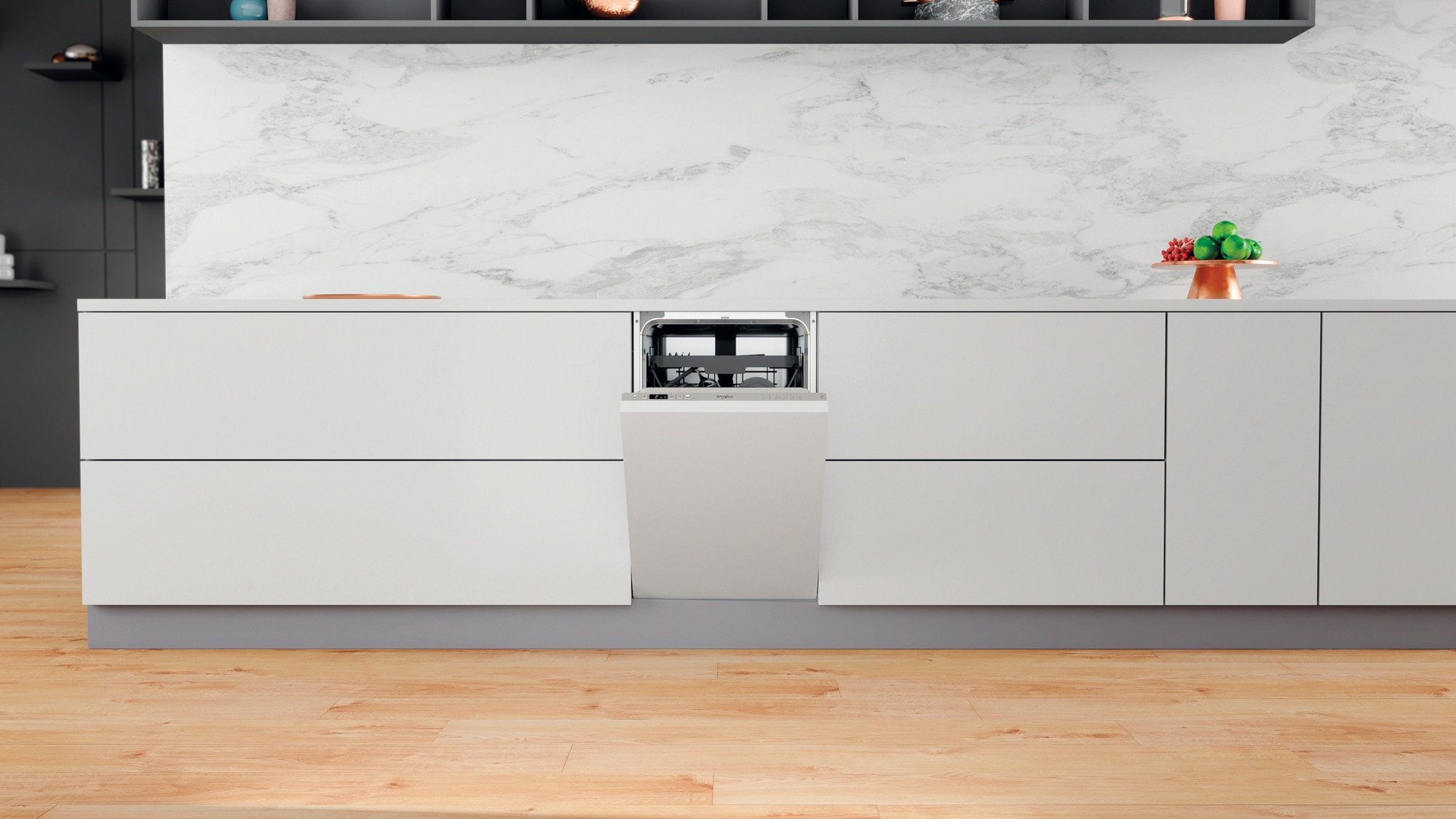 Lavavajillas integrable Whirlpool 10 servicios, 45 cm - WSIC 3M27 C 11