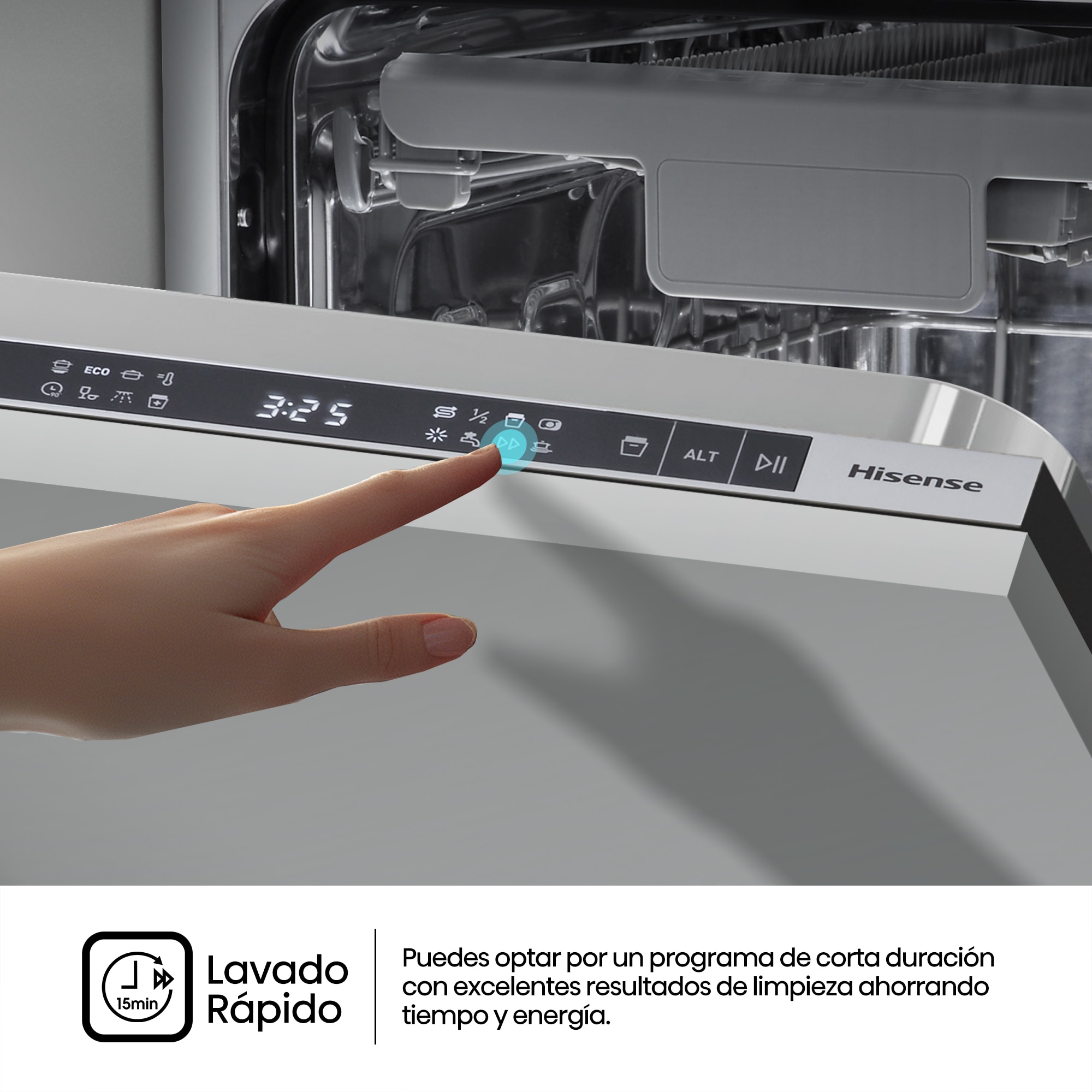 Lavavajillas integrable Hisense 11 servicios, 45 cm - HV543D10 11