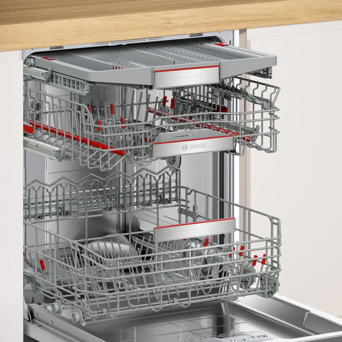 Máquina de Lavar Loiça Encastrável Bosch Serie 8 SMD8TCX04E de 14 Conjuntos, 3º Cesto e de 60 cm 5