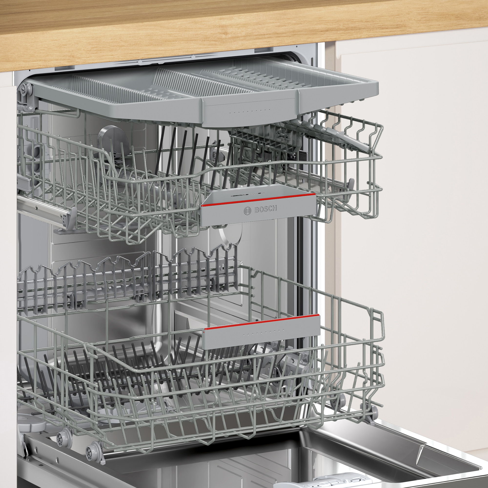Máquina de Lavar Loiça Encastrável Bosch Serie 4 SMH4ECX28E de 14 Conjuntos, 3º Cesto e de 60 cm 5