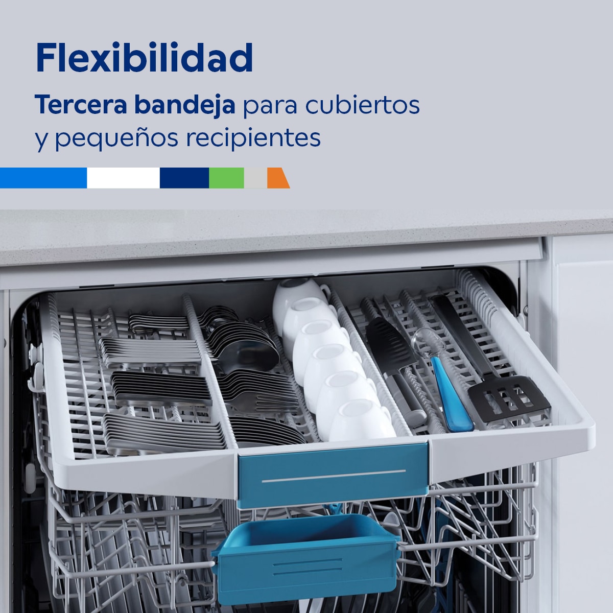 Lavavajillas integrable Balay 14 servicios, Bandeja para cubiertos, 60 cm - 3VF6360DA 9