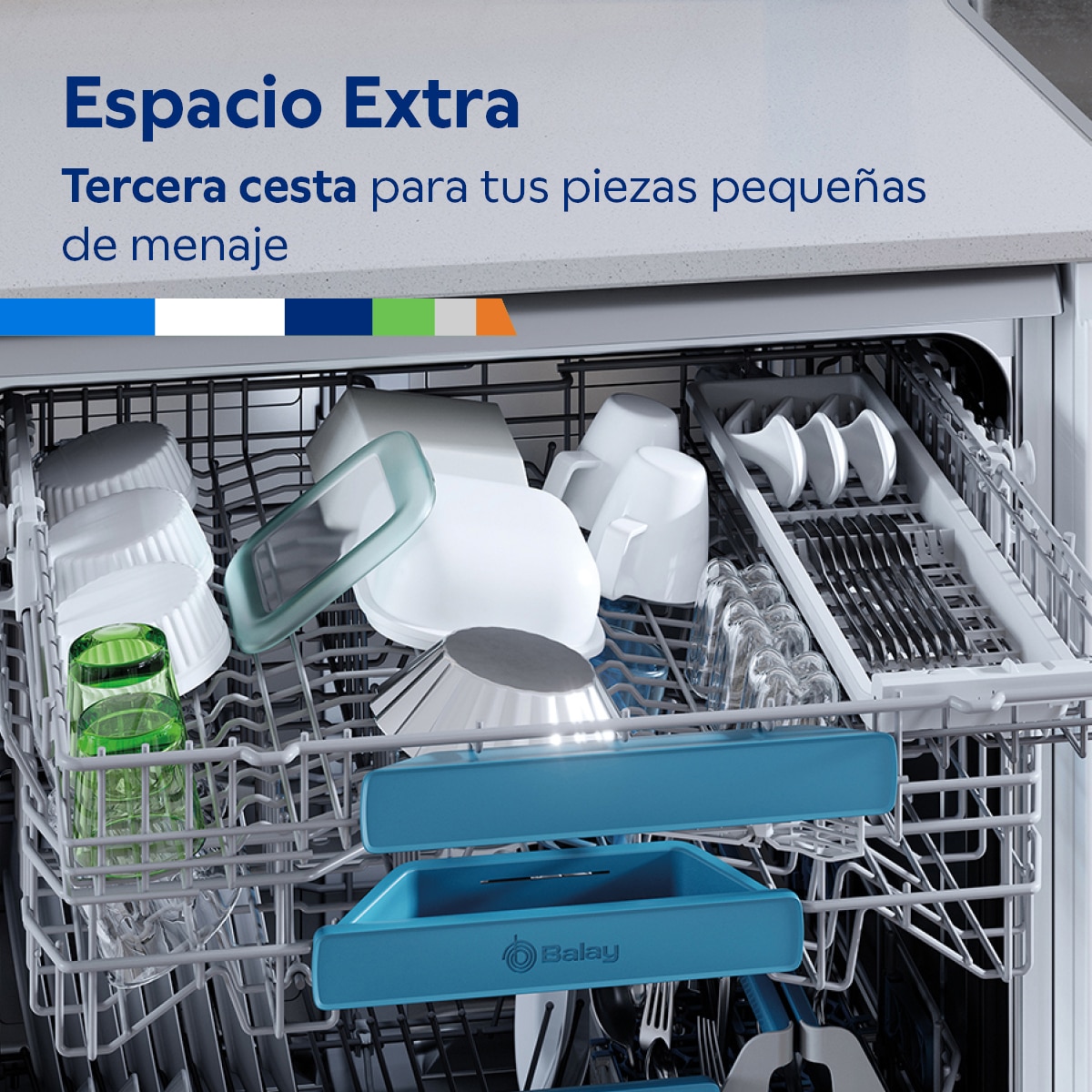 Lavavajillas integrable Balay 13 servicios, 60 cm - 3VF6662SA 9