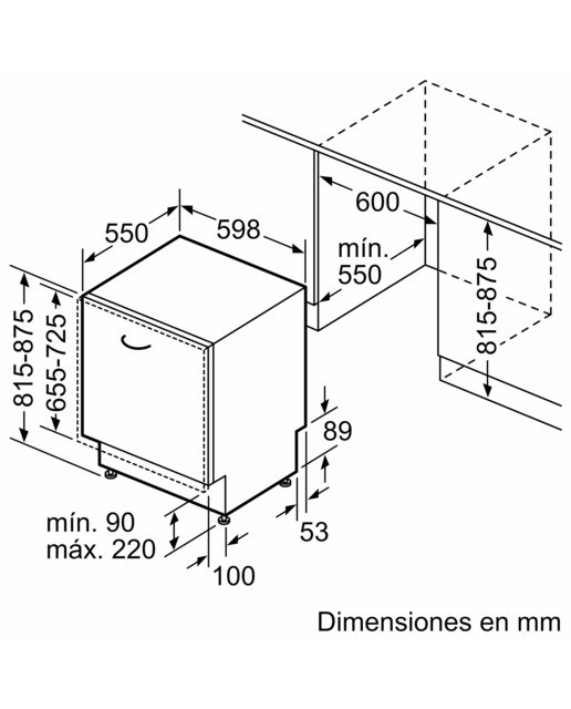 Máquina de Lavar Loiça Encastrável Siemens iQ700 SN87TX02CE de 14 Conjuntos, Home Connect, 3º Cesto e de 60 cm Preto-2