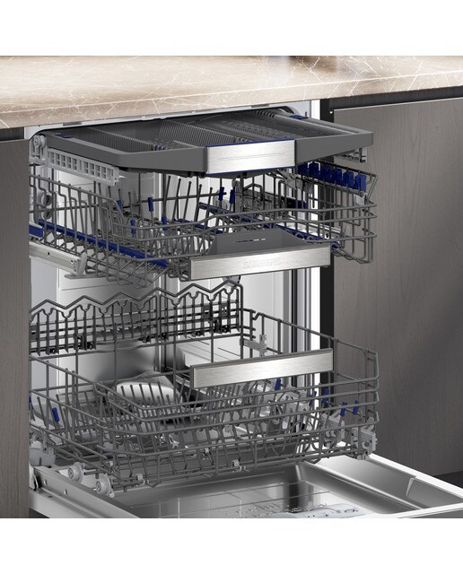 Máquina de Lavar Loiça Encastrável Siemens iQ700 SN87TX02CE de 14 Conjuntos, Home Connect, 3º Cesto e de 60 cm Preto-4
