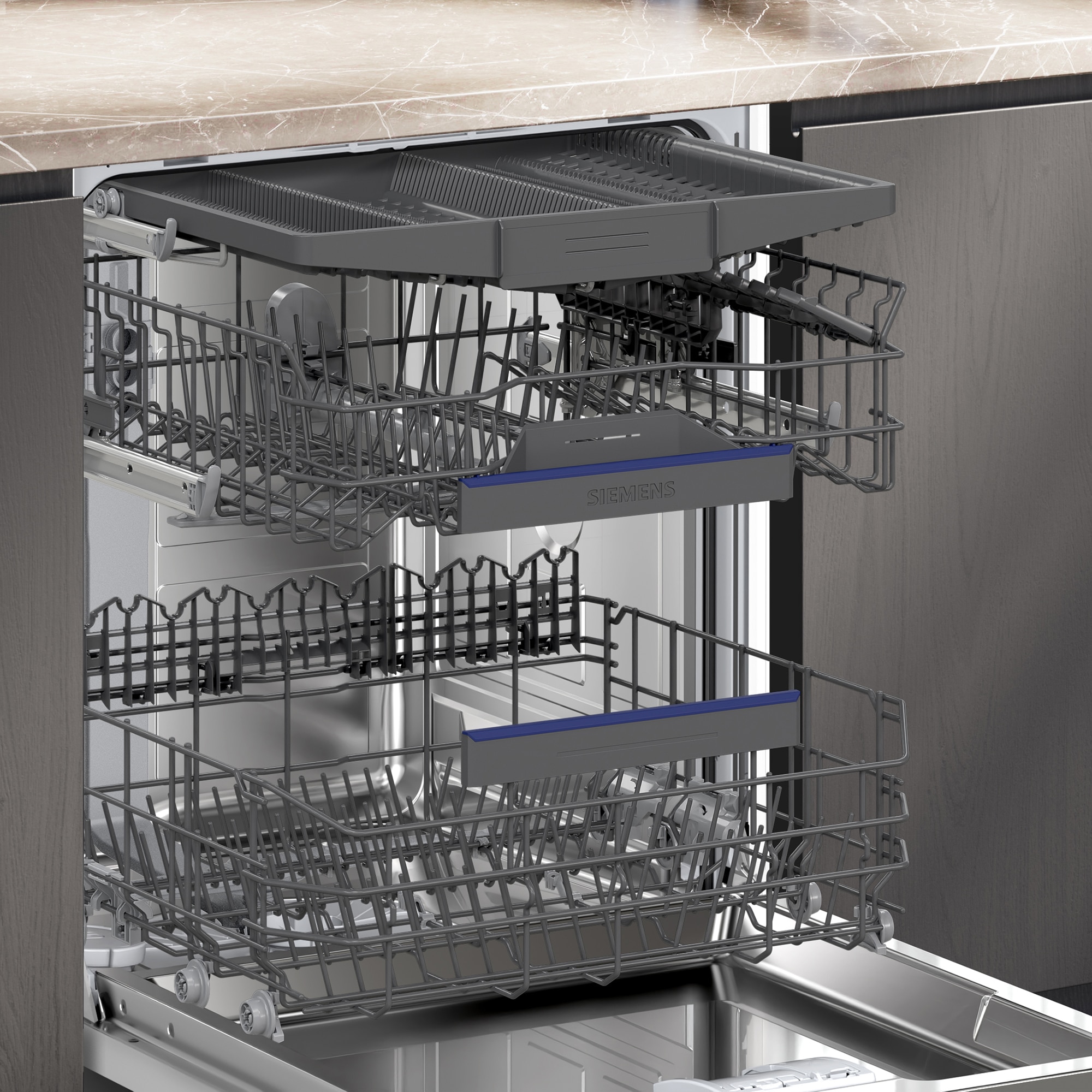 Máquina de Lavar Loiça Encastrável Siemens iQ300 SX73EX22CE varioHinge, HomeConnect e Porta Deslizante, de 14 Conjuntos e de 60 cm 6