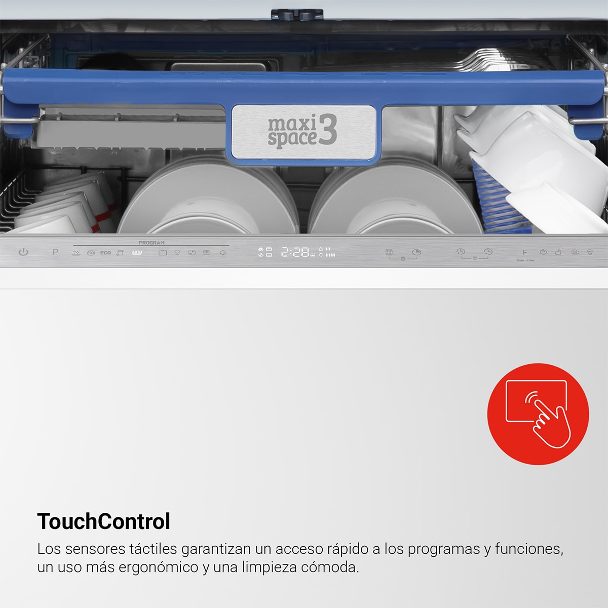 Máquina de Lavar Loiça Encastrável Fagor 4LVF-638ADIT de 14 Conjuntos, 3ª Bandeja e de 60 cm Aço inoxidável-4