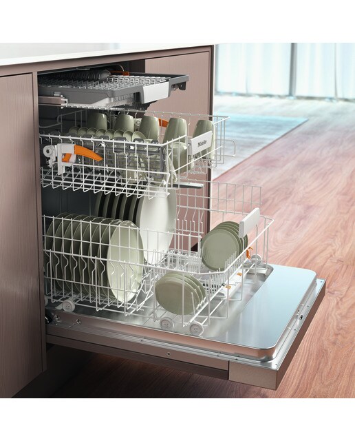 Máquina de Lavar Loiça Encastrável Miele G 5410 SCi Active Plus de 14 Conjuntos, 3º Cesto e de 60 cm - Branco Brilhante Branco-3