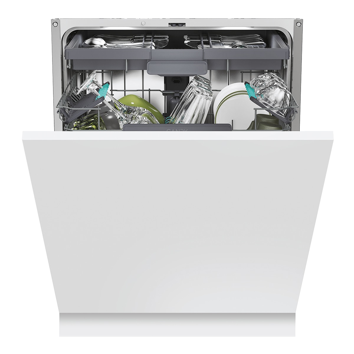 Candy – Lavavajillas Integrable Candy Rapidò 14 Servicios, Bandeja para cubiertos, 60 cm – CNS 4A4S3PSB.