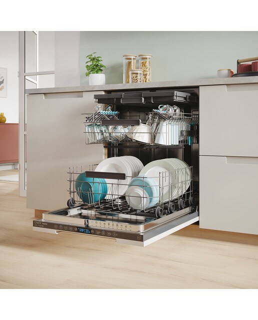 Máquina de Lavar Loiça Encastrável Candy RapidÓ CI 5C6F1A de 15 Conjuntos, 3º Cesto e de 60 cm Branco-9