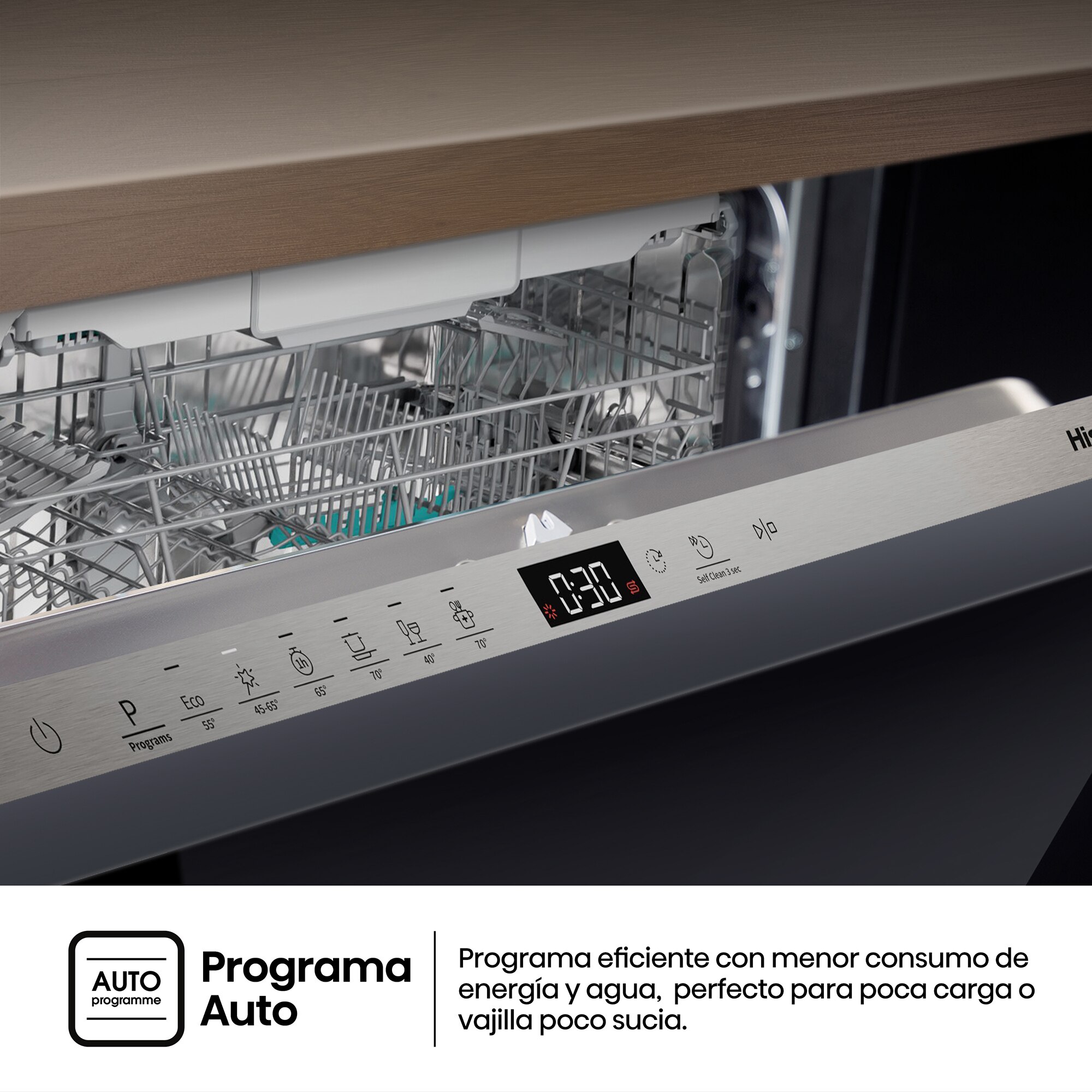 Thumbnail 3 de Hisense HV16D5 lavavajillas 16 servicios 60 cm