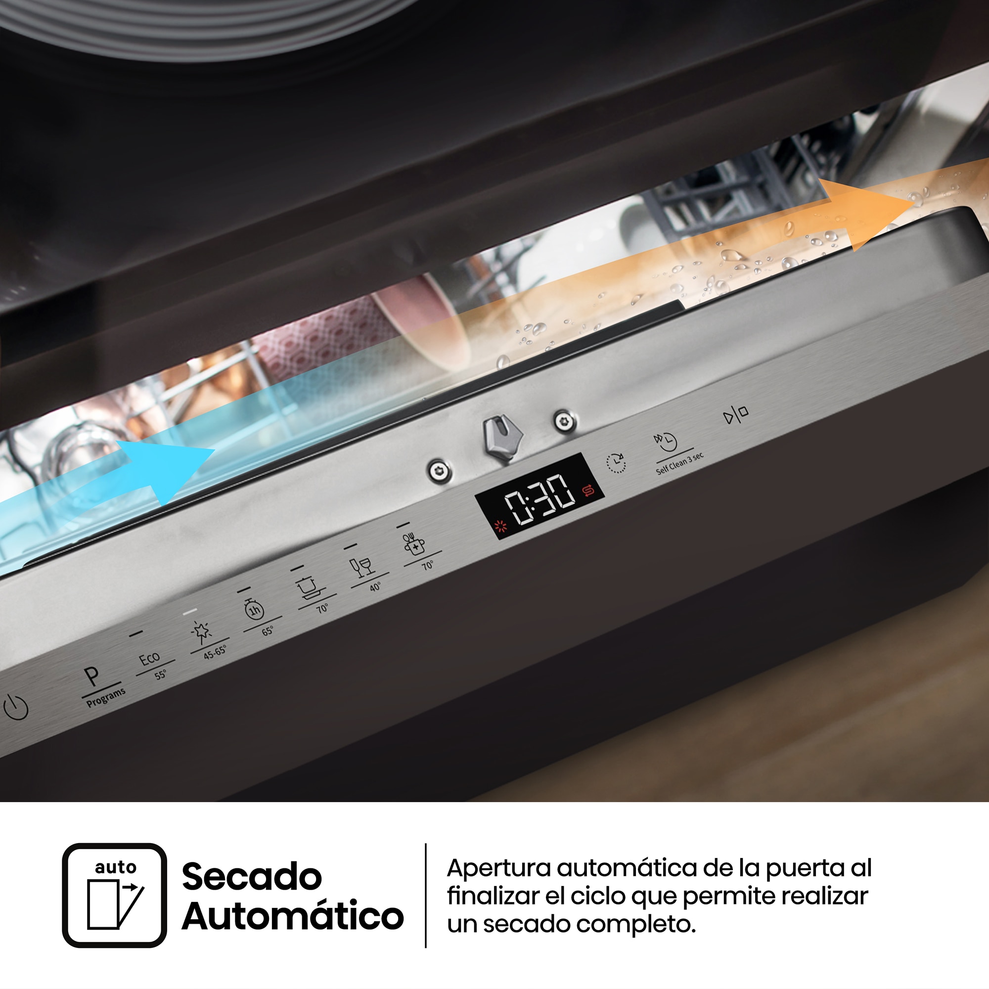 Lavavajillas integrable Hisense 16 servicios, Bandeja para cubiertos, 60 cm - HV16D5 12