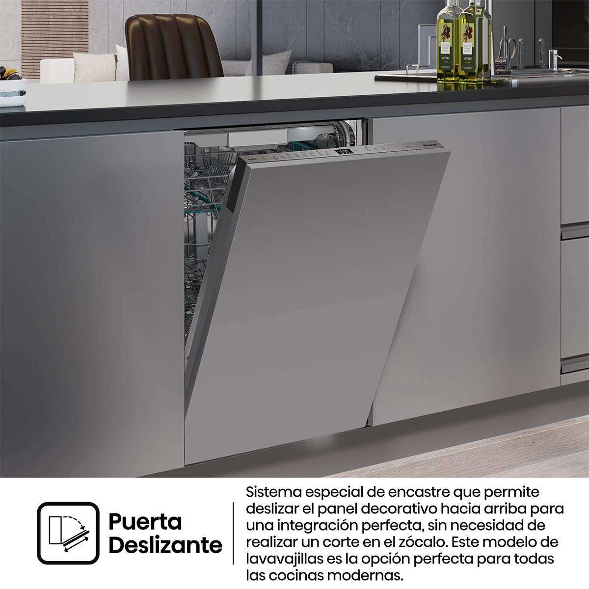 Lavavajillas integrable Hisense 16 servicios, Bandeja para cubiertos, 60 cm - HV673A65 9